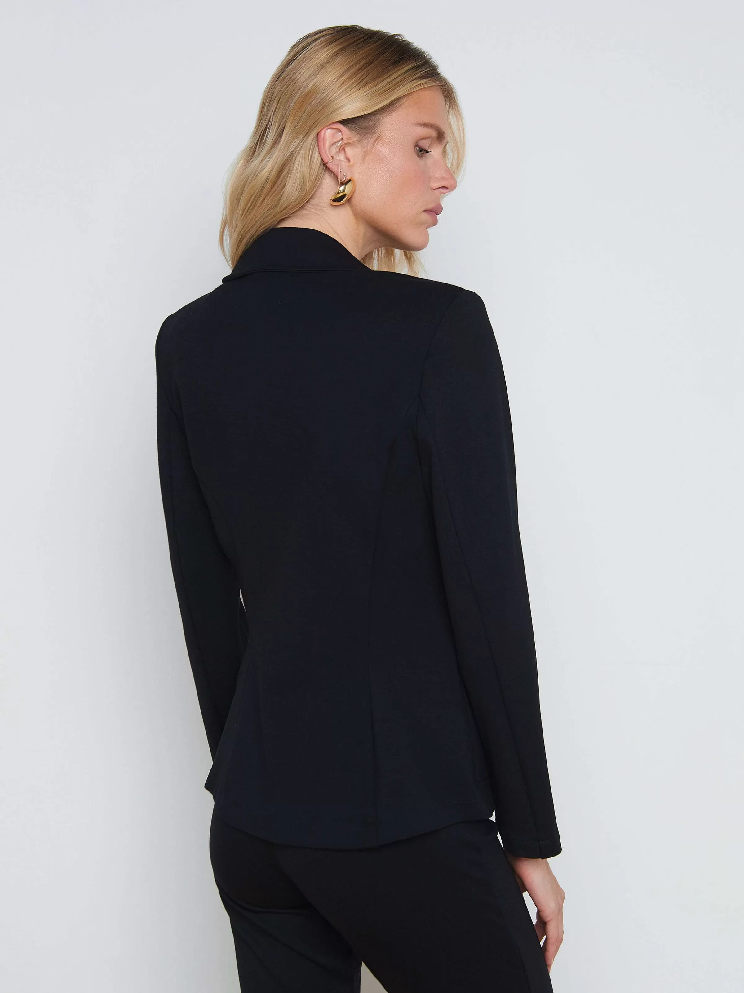 Sale L'AGENCE Blazer A Simple Boutonnage Flynn Noir