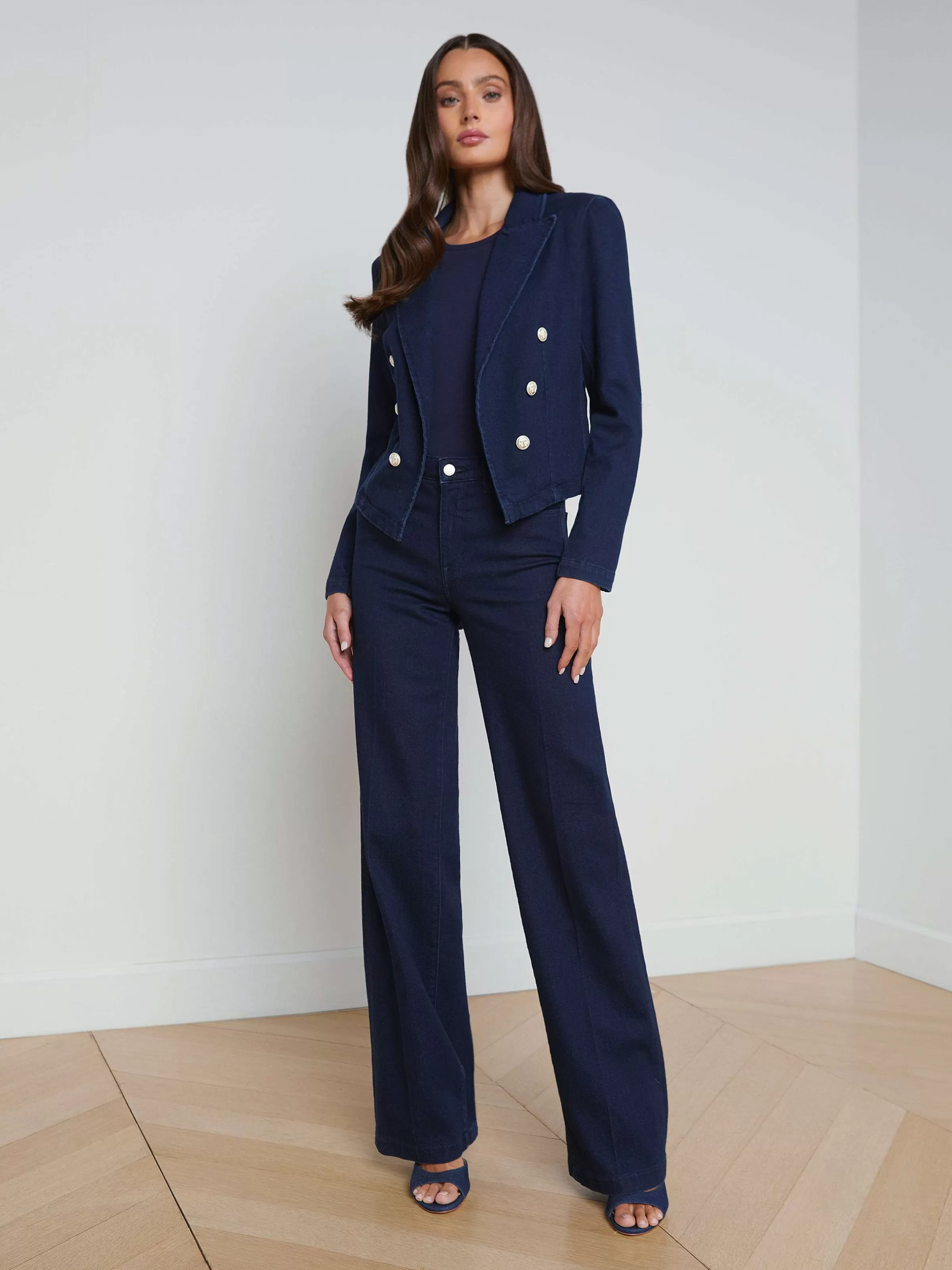 Online L'AGENCE Blazer En Jean Wayne Palomino