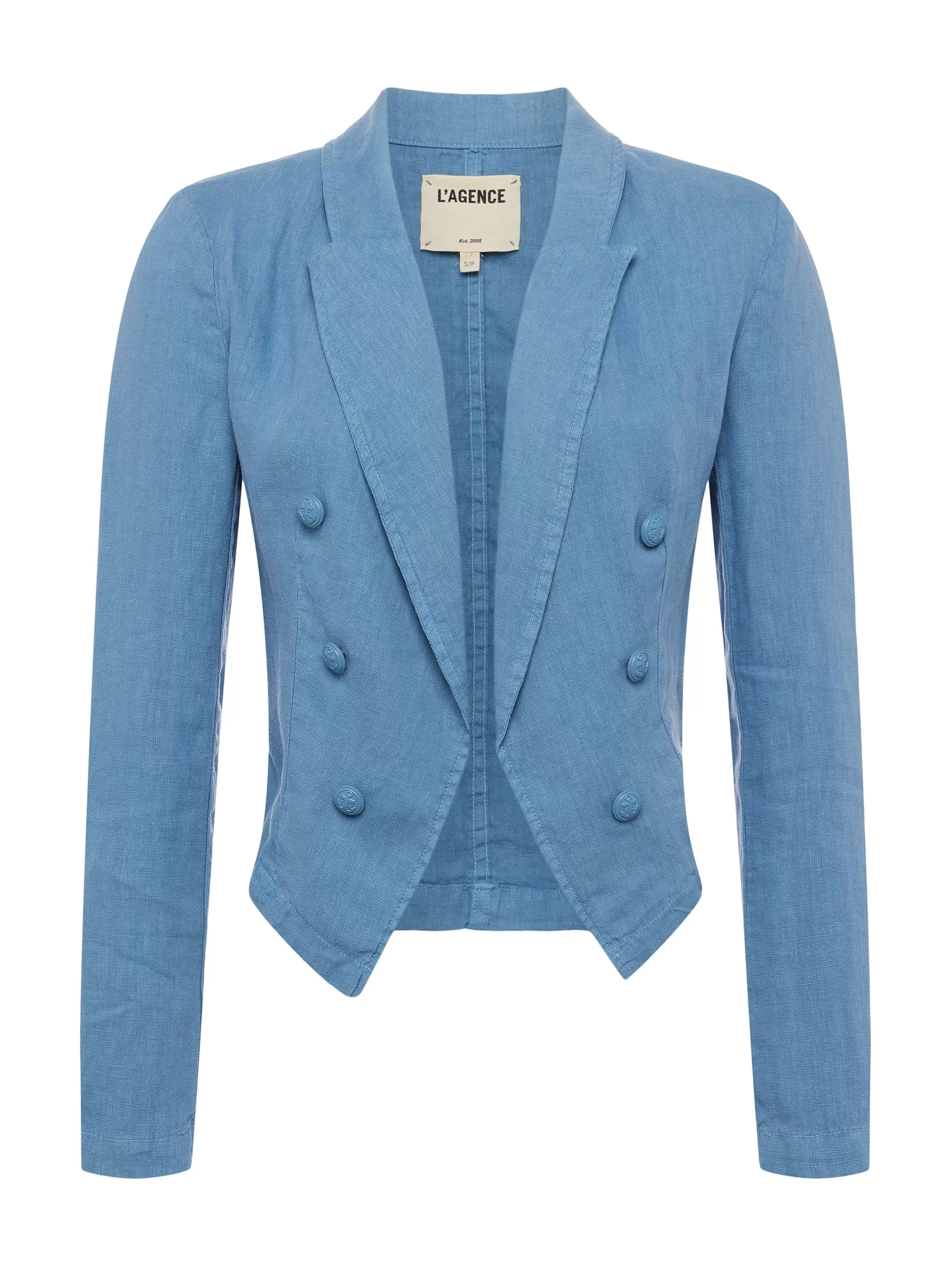 Online L'AGENCE Blazer En Lin Wayne Brume Bleue