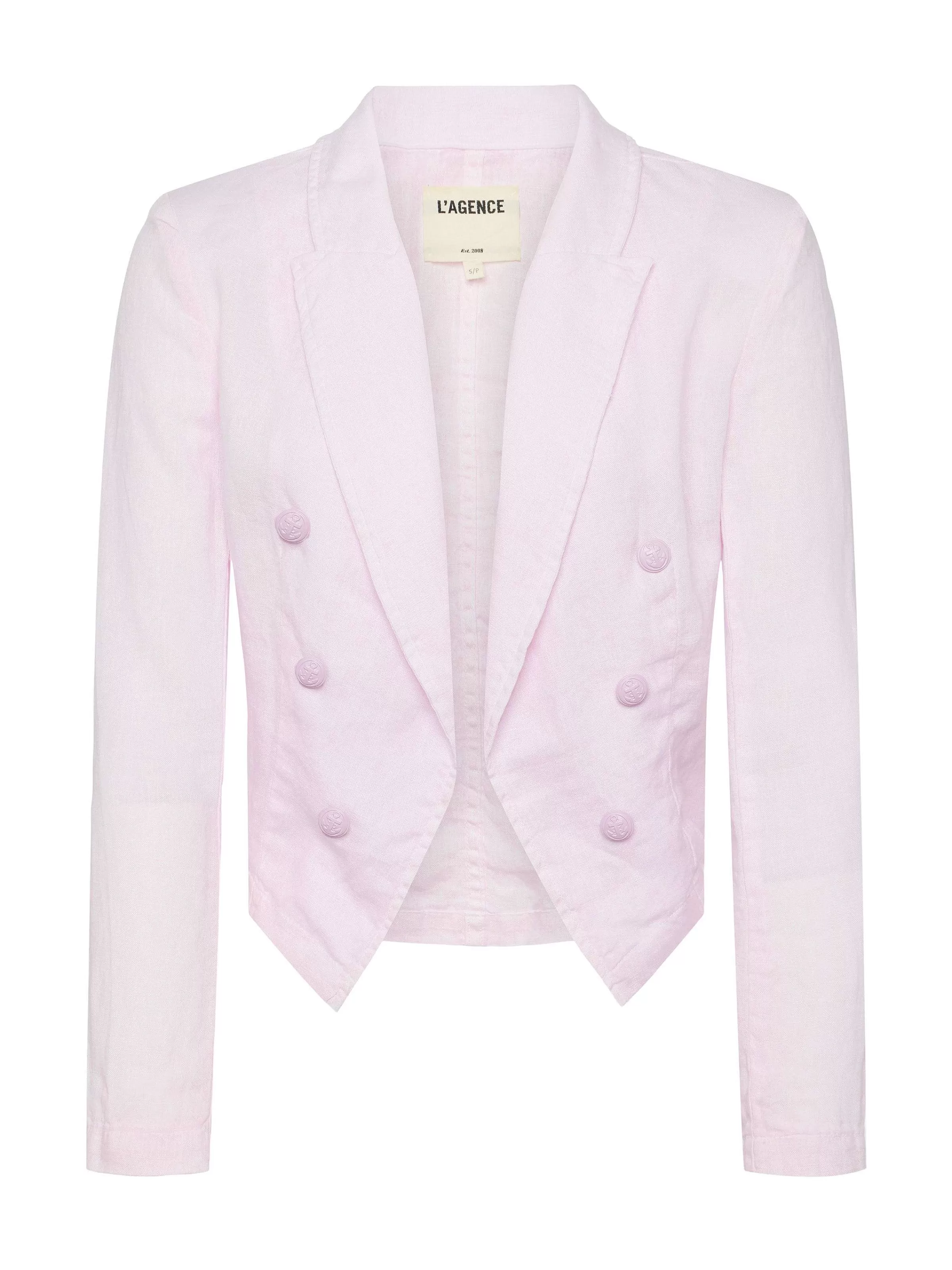 Cheap L'AGENCE Blazer En Lin Wayne Lilas Neige