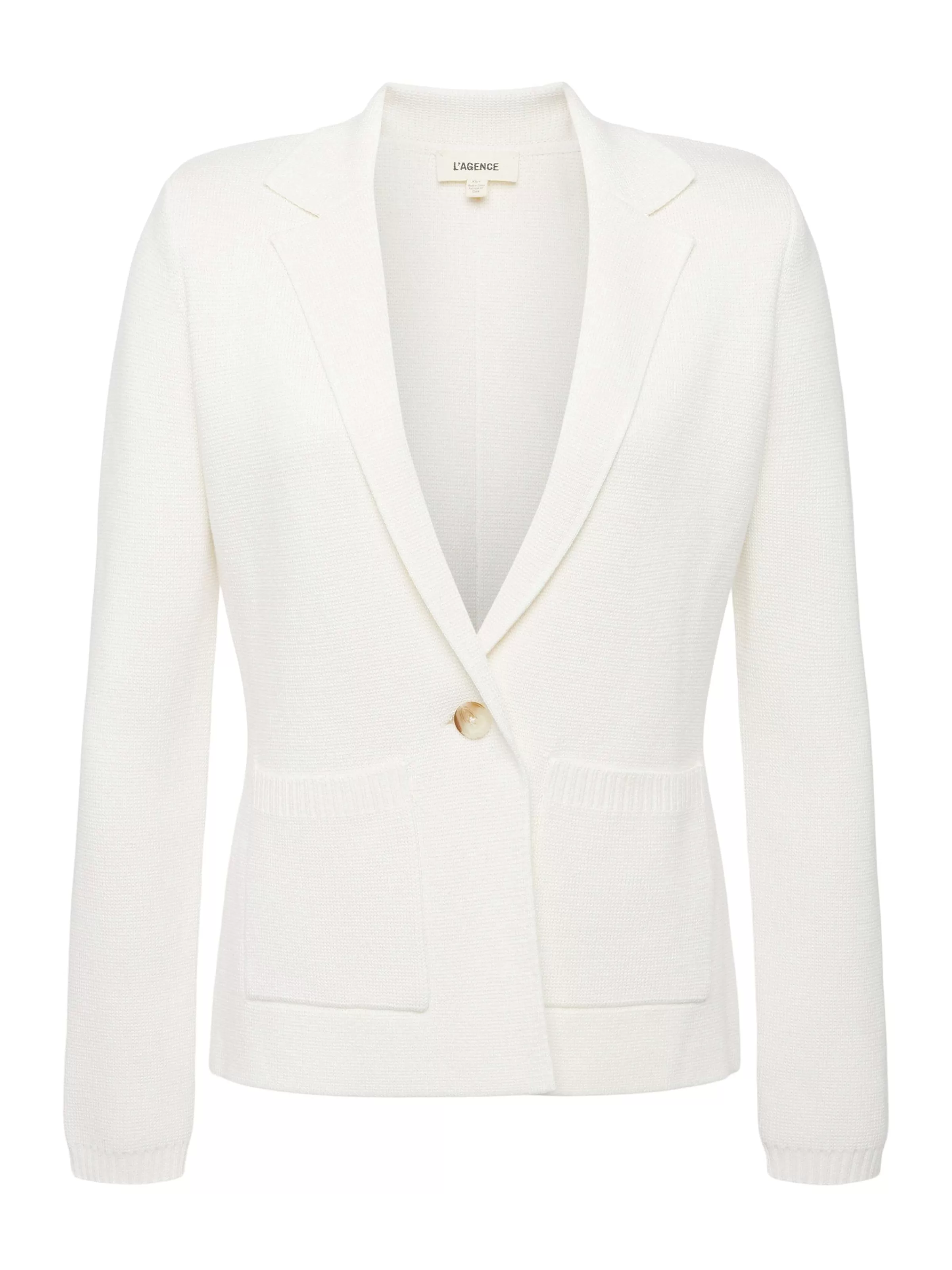 Cheap L'AGENCE Blazer En Tricot Dentelle Ivoire