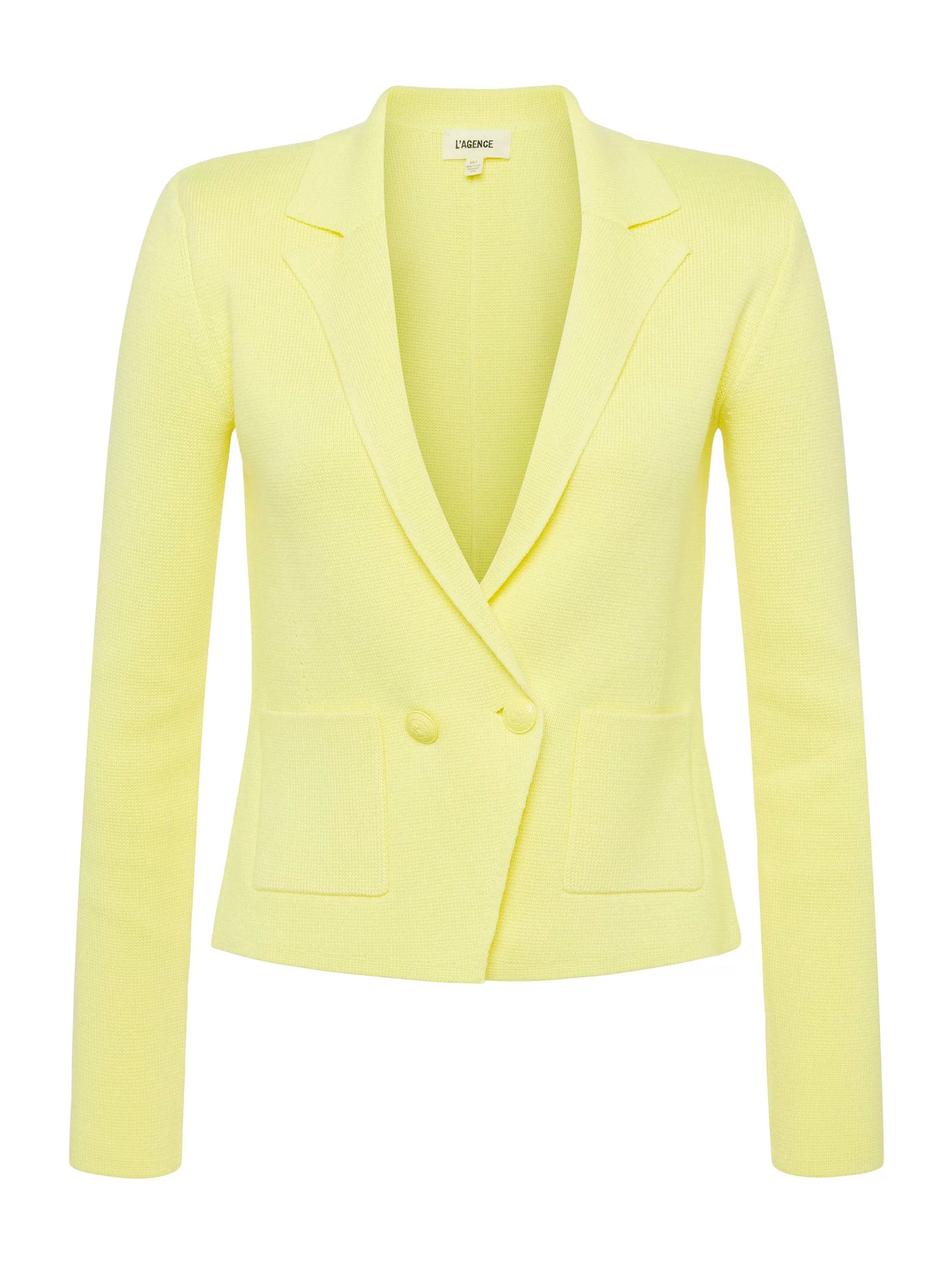 Store L'AGENCE Blazer En Tricot Sofia Sorbet Jaune