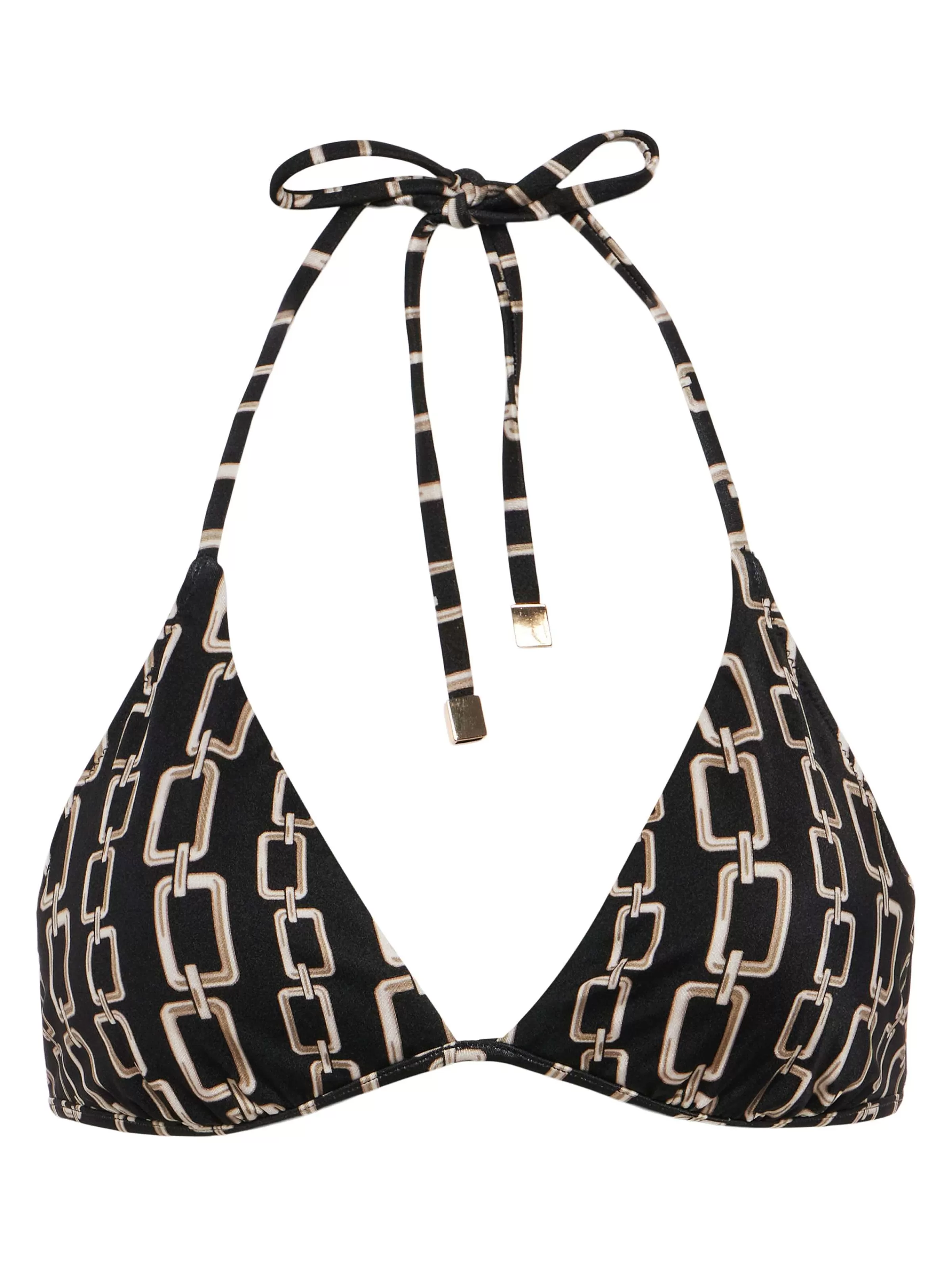 Online L'AGENCE Haut De Bikini Triangle Annabelle Chaine Noire/Doree