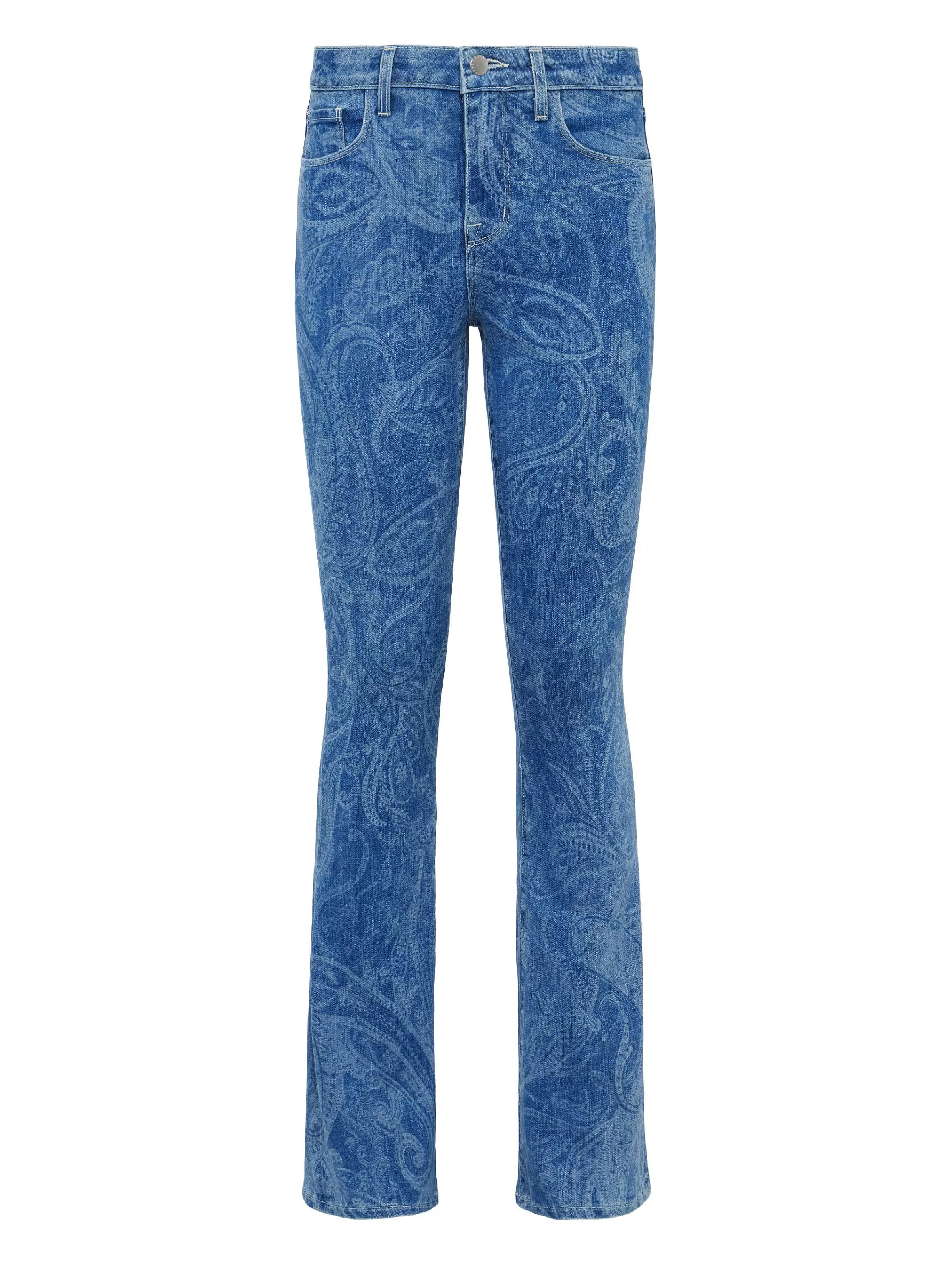 New L'AGENCE Jean Bootcut Imprime Stassi Laser A Motif Cachemire