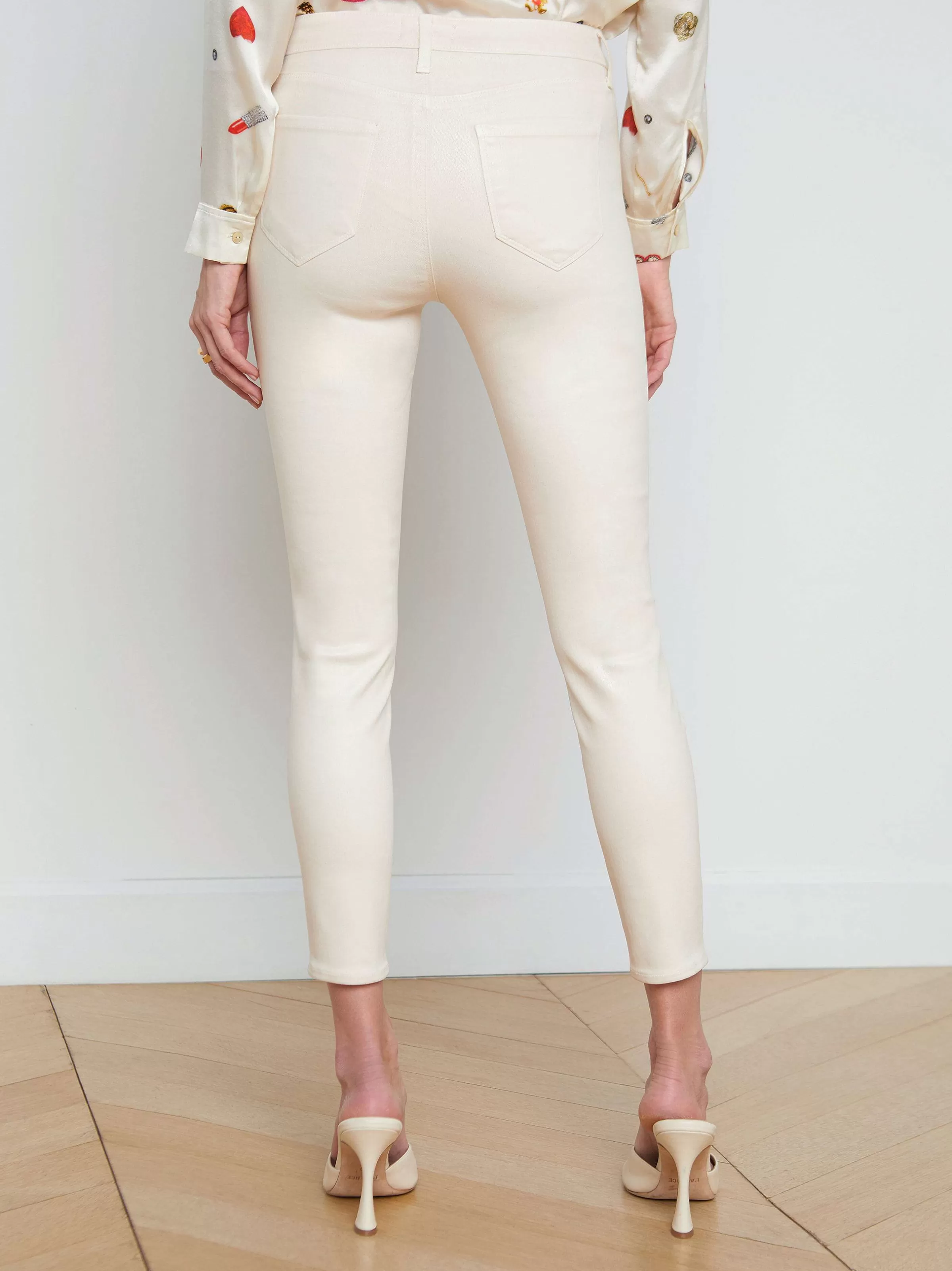 Outlet L'AGENCE Jean Skinny Enduit Margot Enrobe De Vanille Francaise