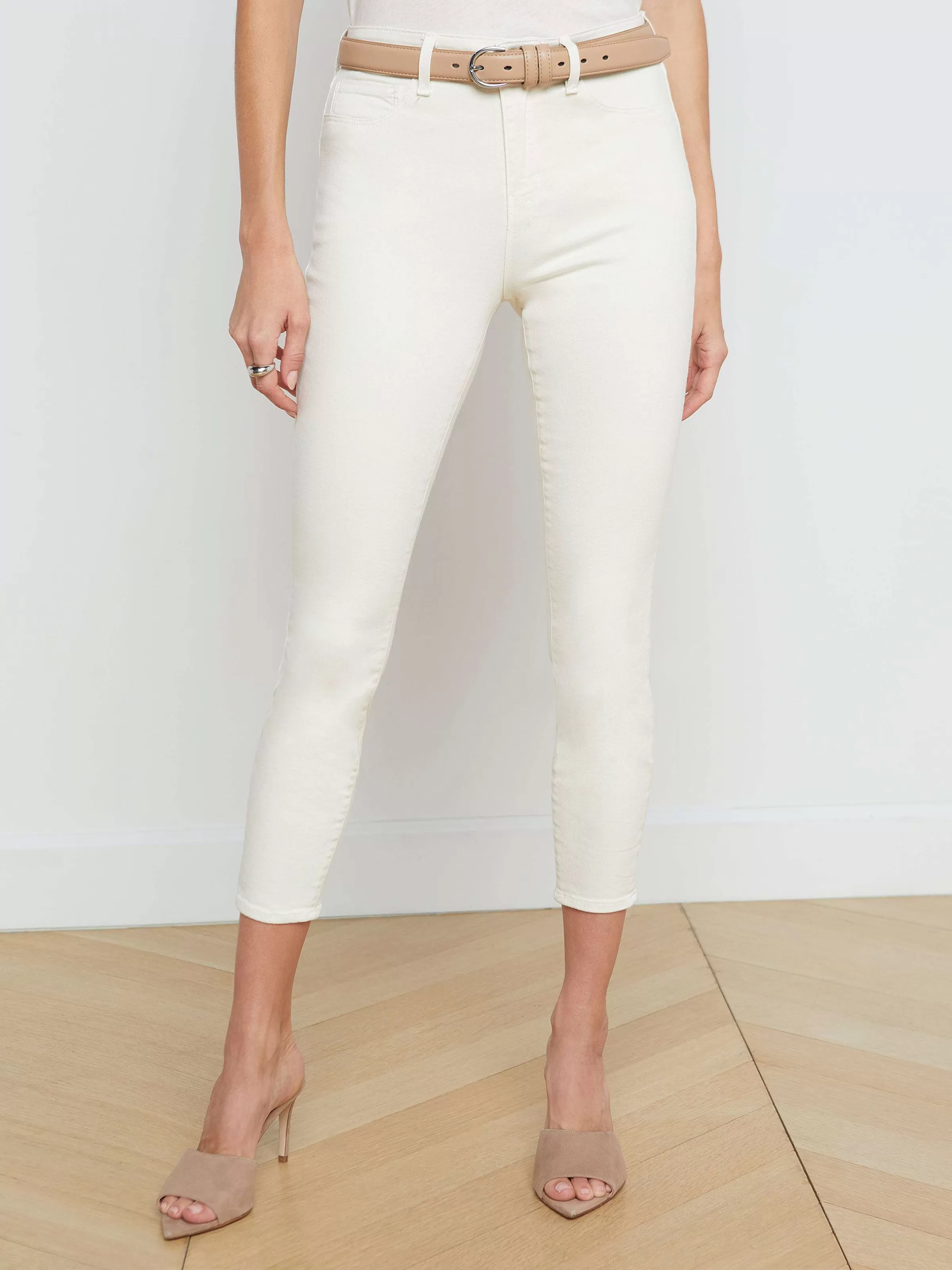 Cheap L'AGENCE Jean Skinny Margot Blanc Vintage