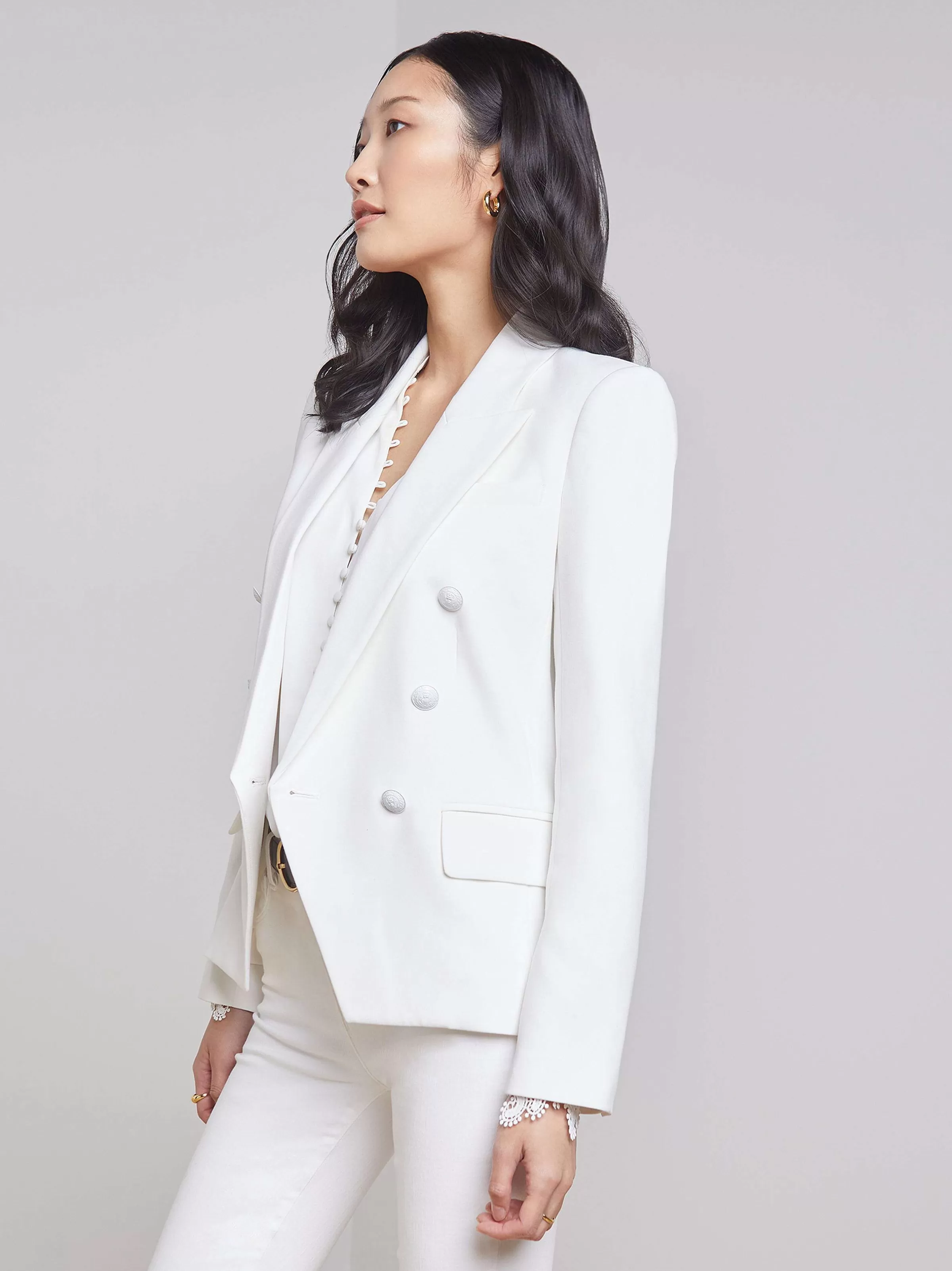 Outlet L'AGENCE Kenzieblazer Blanc Blanc