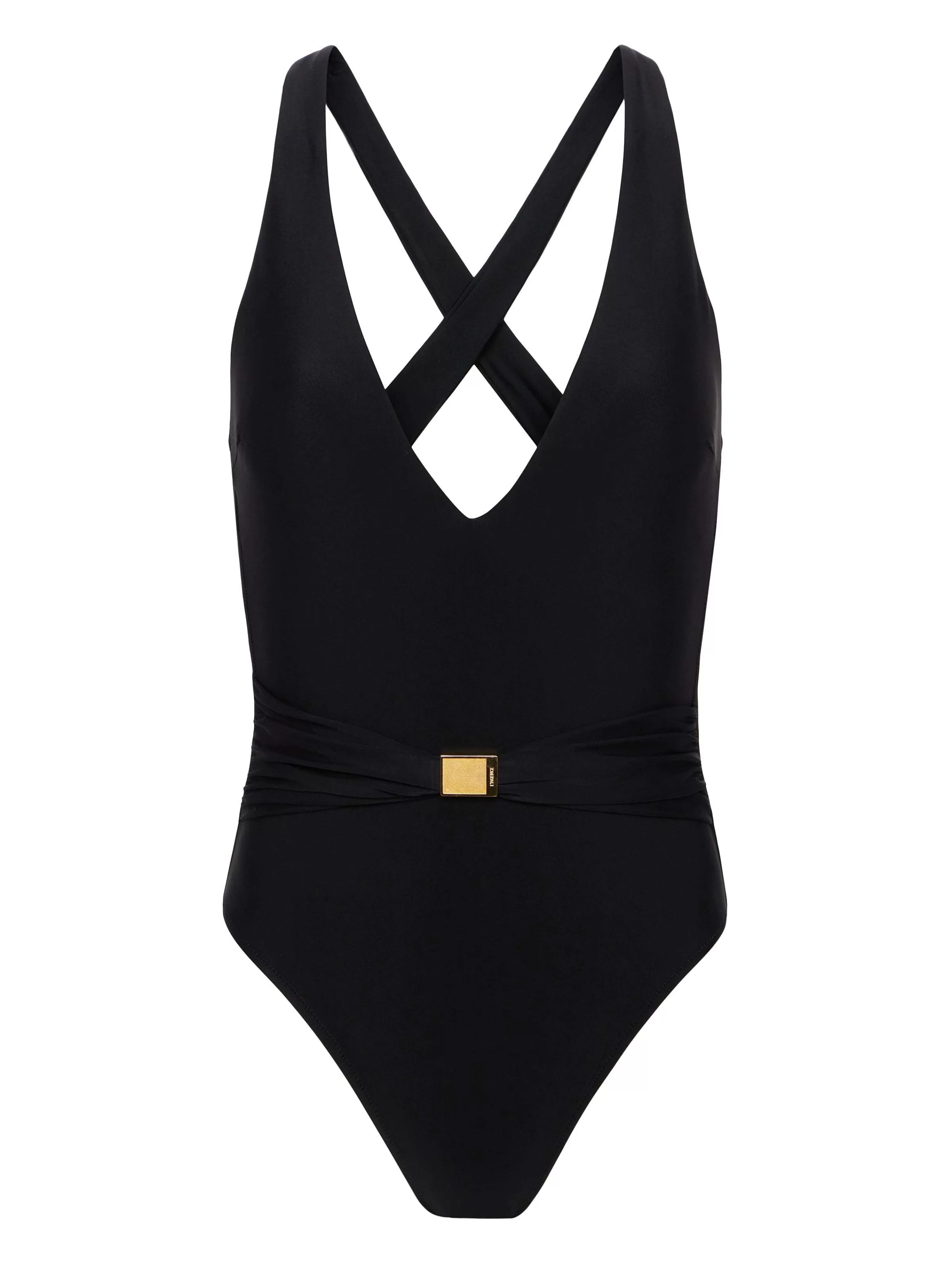 Hot L'AGENCE Maillot De Bain Une Piece Plongeant Lisa Noir