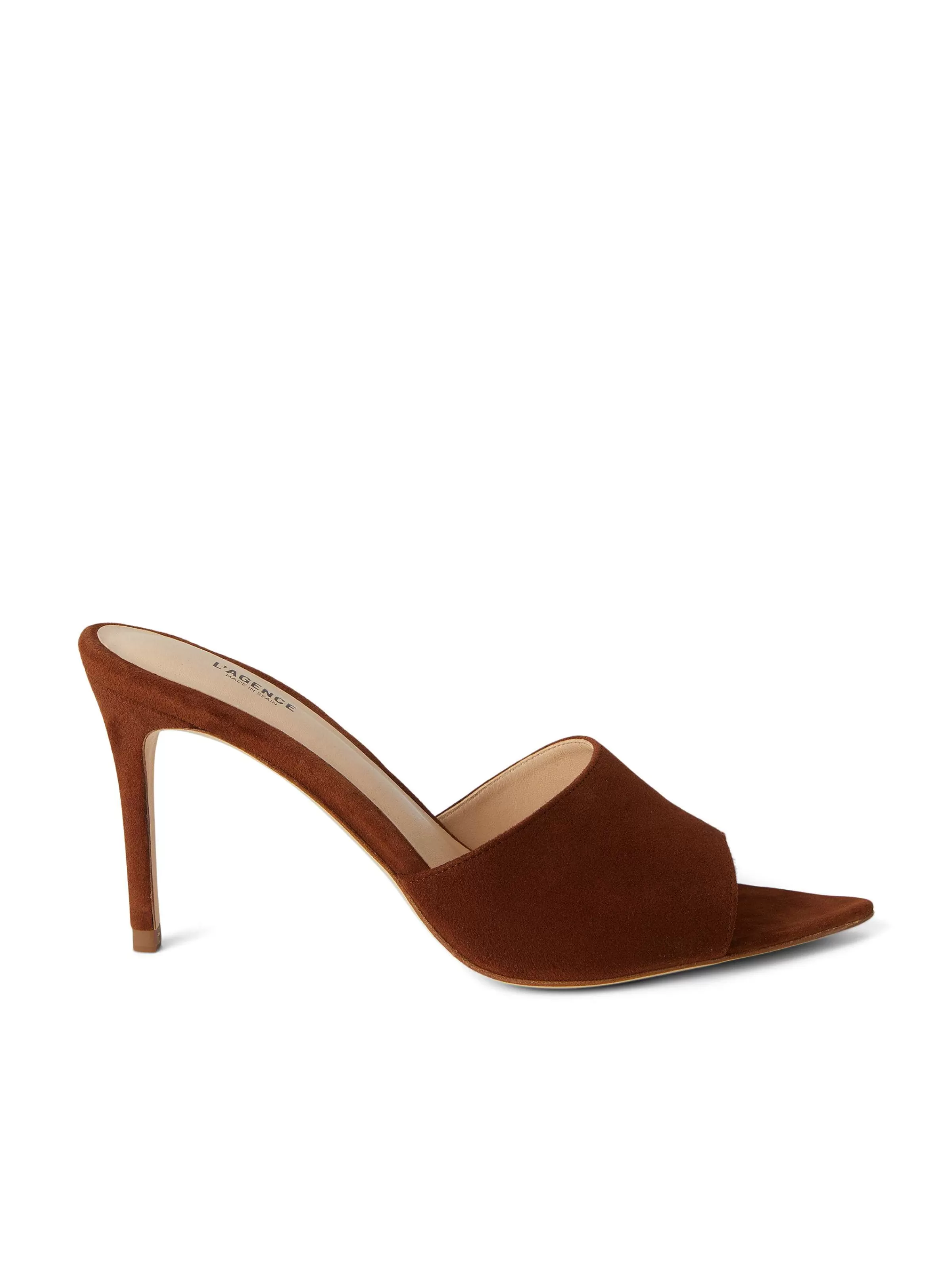 Clearance L'AGENCE Mules Lolita A Bout Ouvert Daim En Peau De Daim