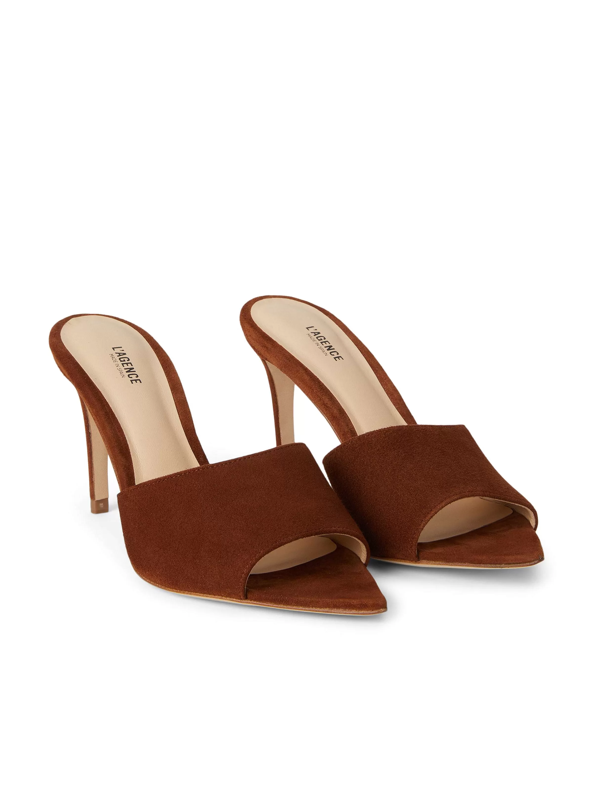 Clearance L'AGENCE Mules Lolita A Bout Ouvert Daim En Peau De Daim