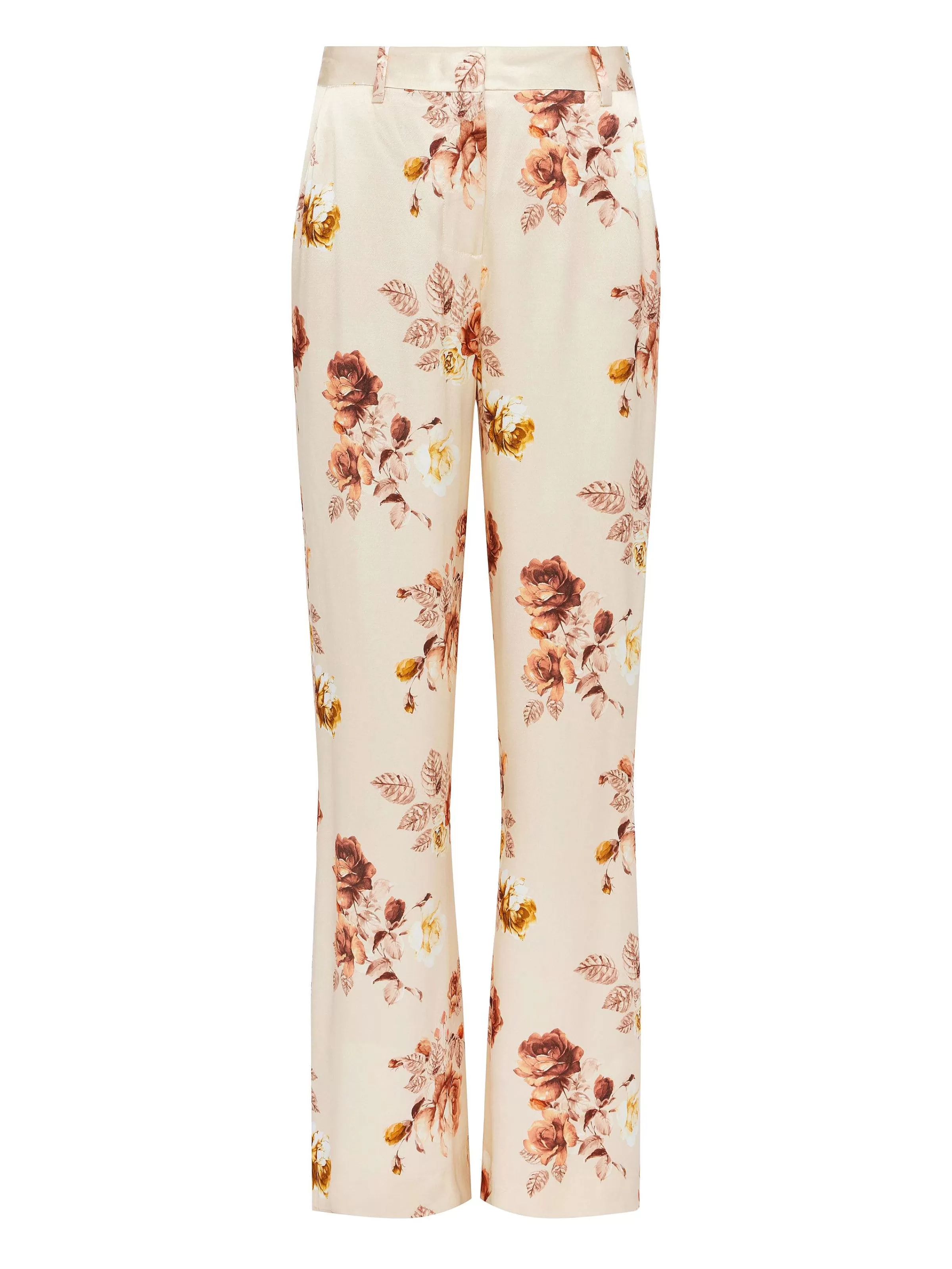 Shop L'AGENCE Pantalon A Jambe Large Pilar Buff Floral Rose Multi Tons