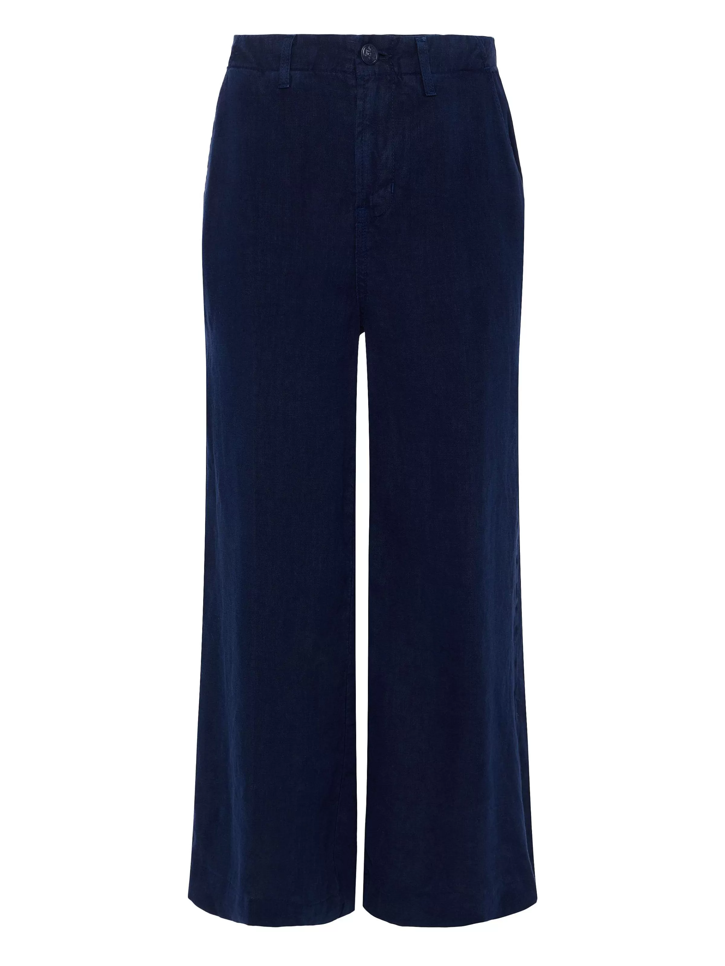 Online L'AGENCE Pantalon Court En Lin Henderson Marine