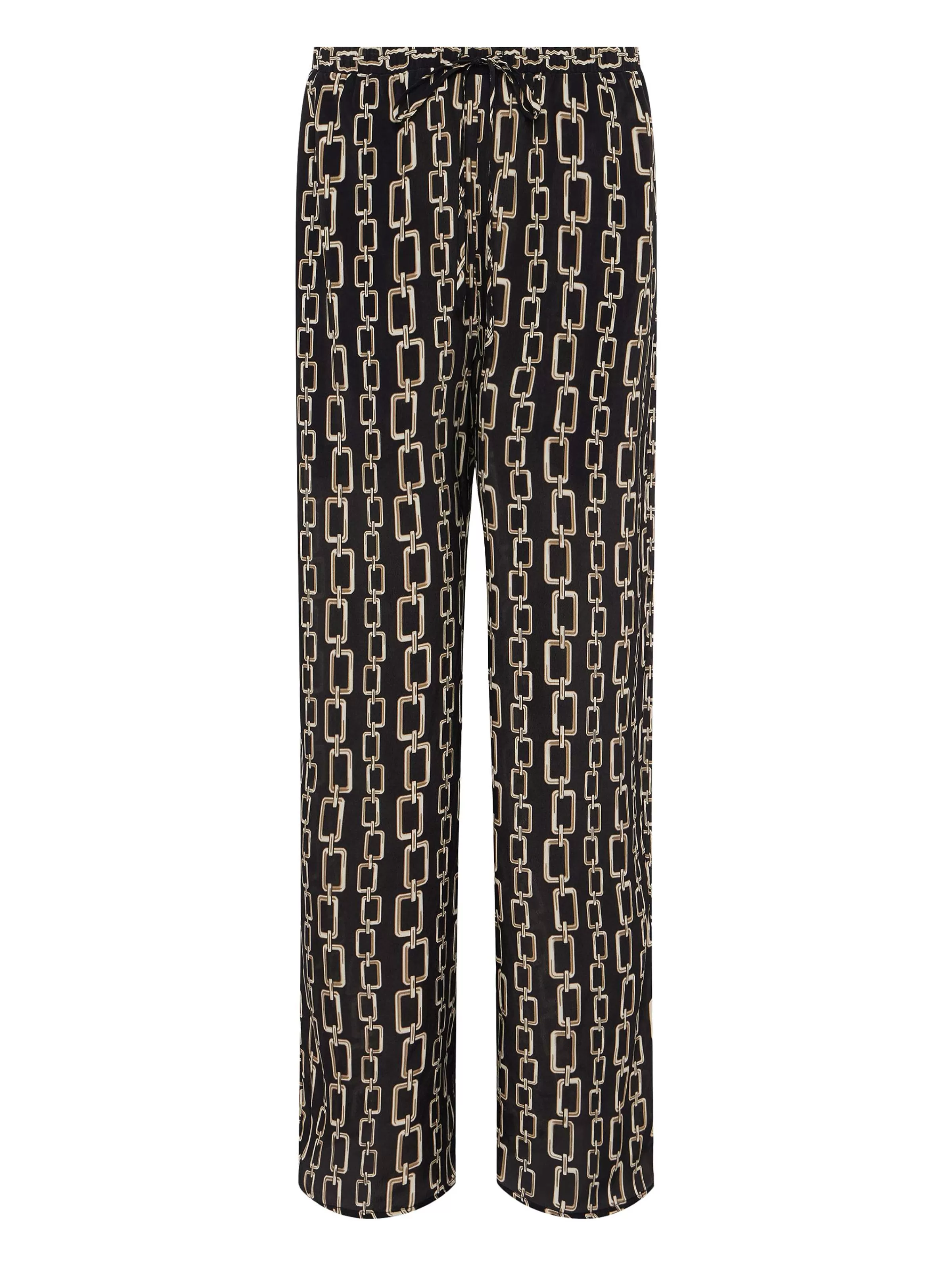 Shop L'AGENCE Pantalon Geo Geraldine Chaine Noire/Doree