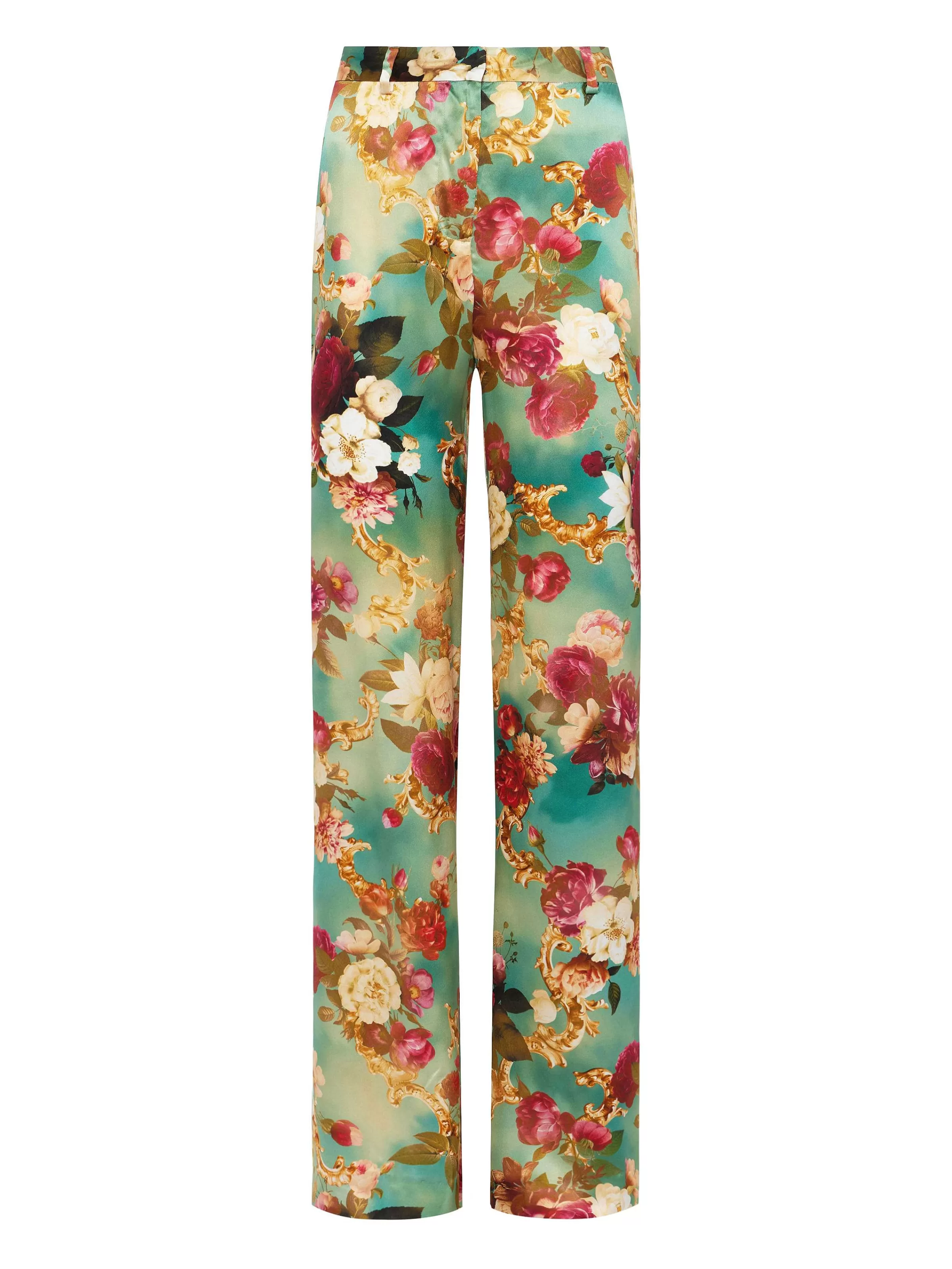 Flash Sale L'AGENCE Pantalon Large En Soie Gavin Multi-Rococo