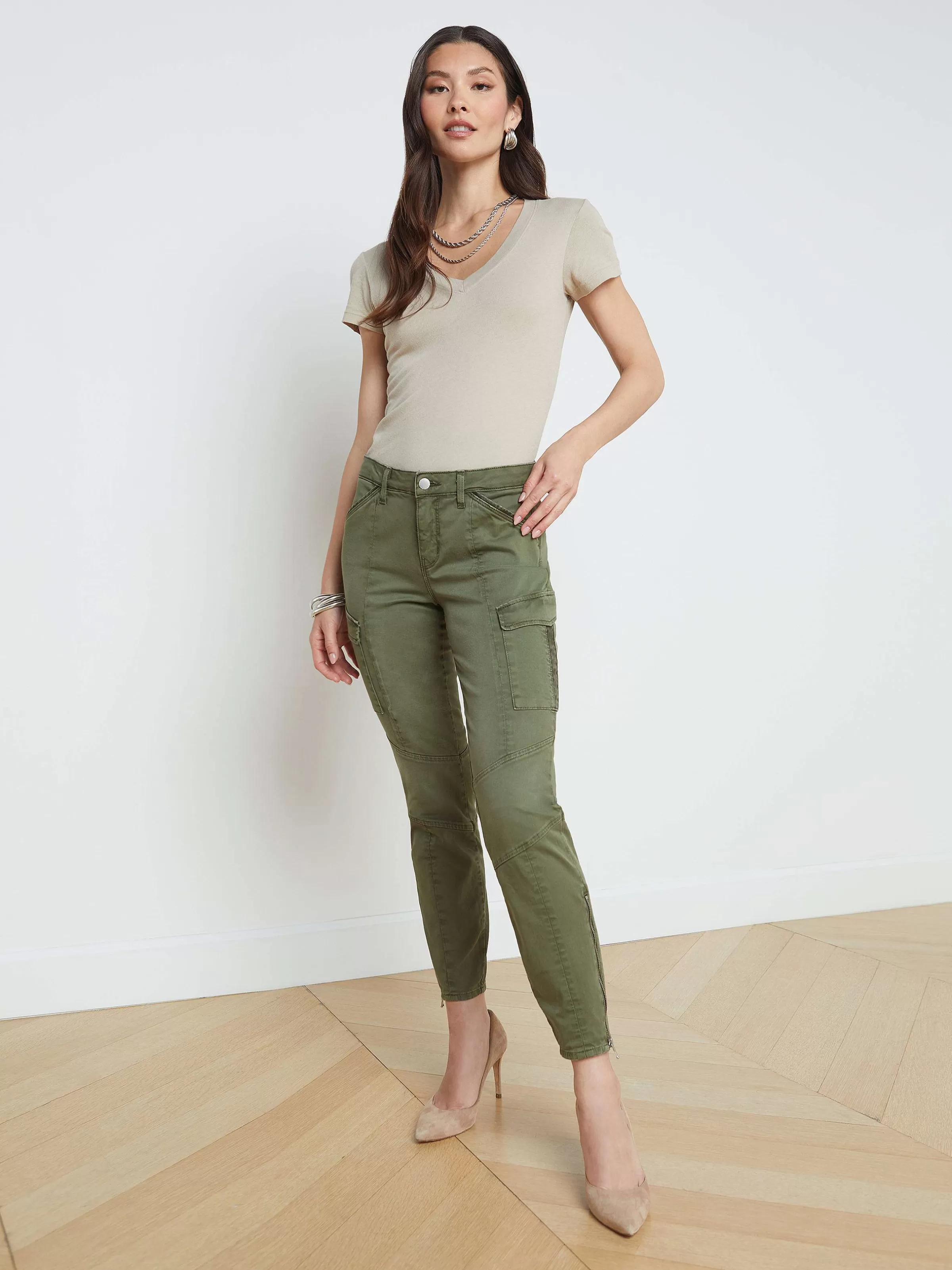 Outlet L'AGENCE Pantalon Skinny Cargo Patton Brigade