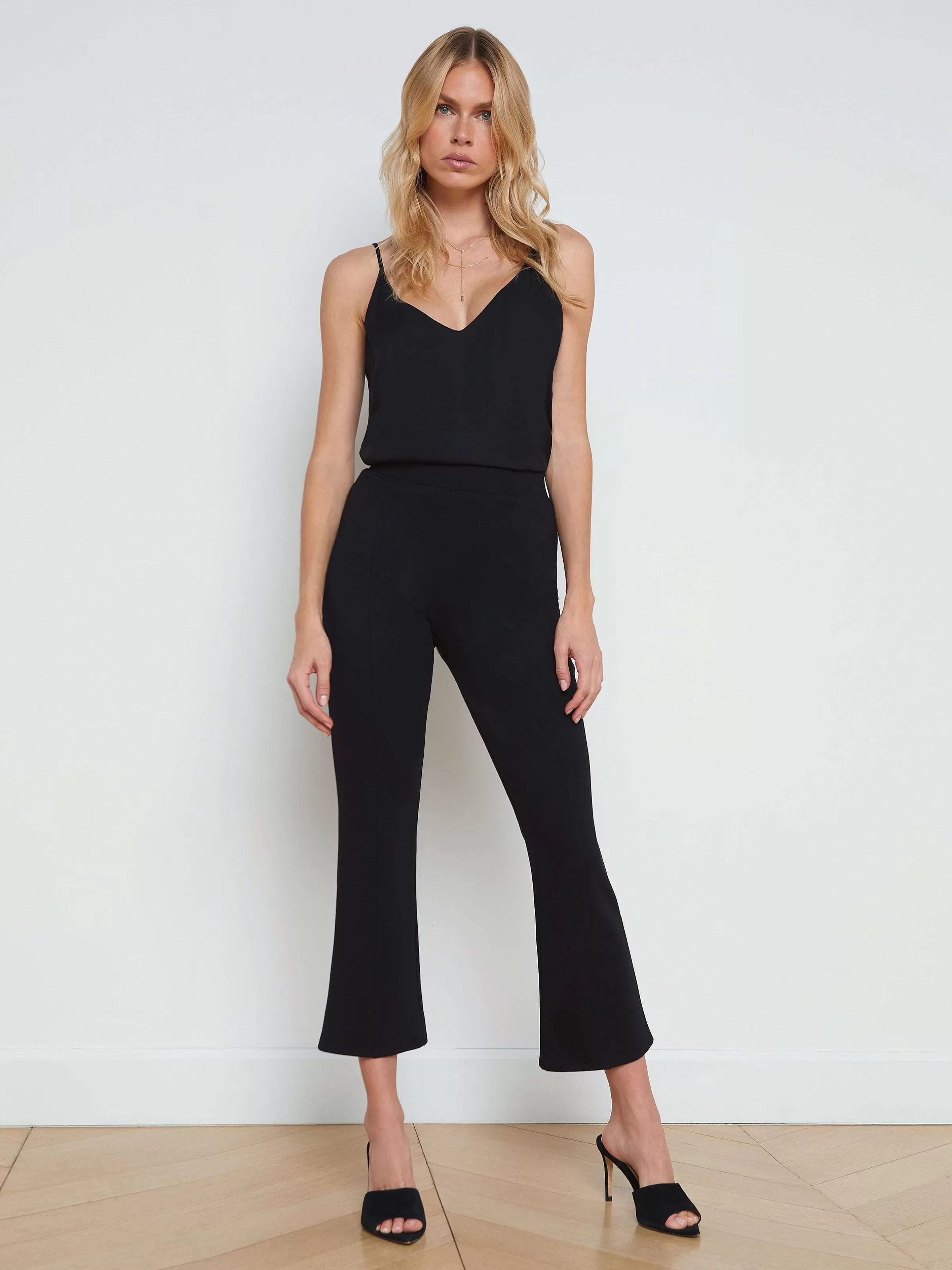 Shop L'AGENCE Pantalon Évasé A Enfiler Kayden Noir