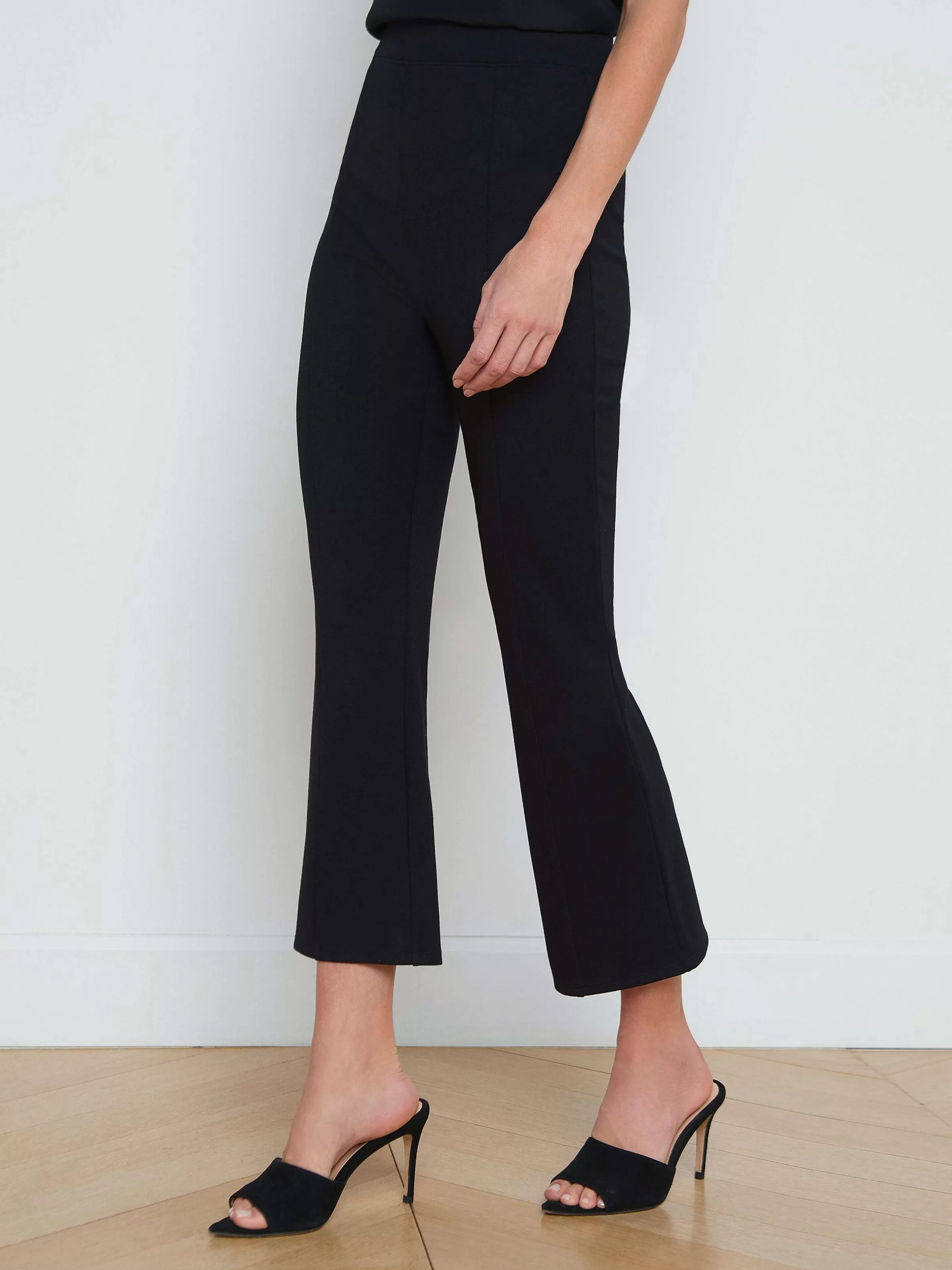 Shop L'AGENCE Pantalon Évasé A Enfiler Kayden Noir