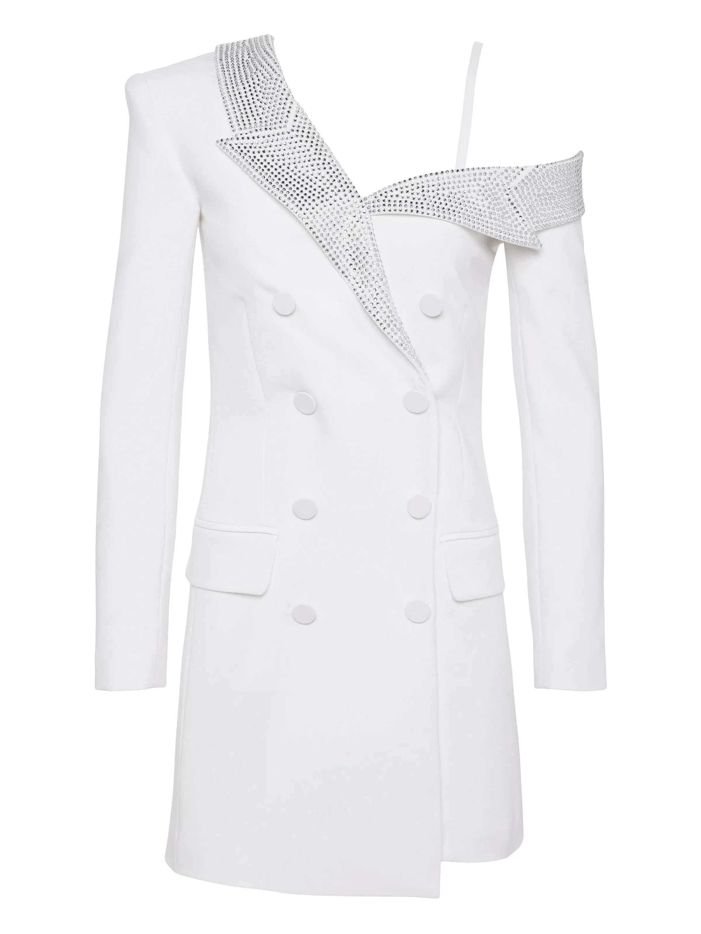 Outlet L'AGENCE Robe Blazer Asymetrique Dorothea Blanc