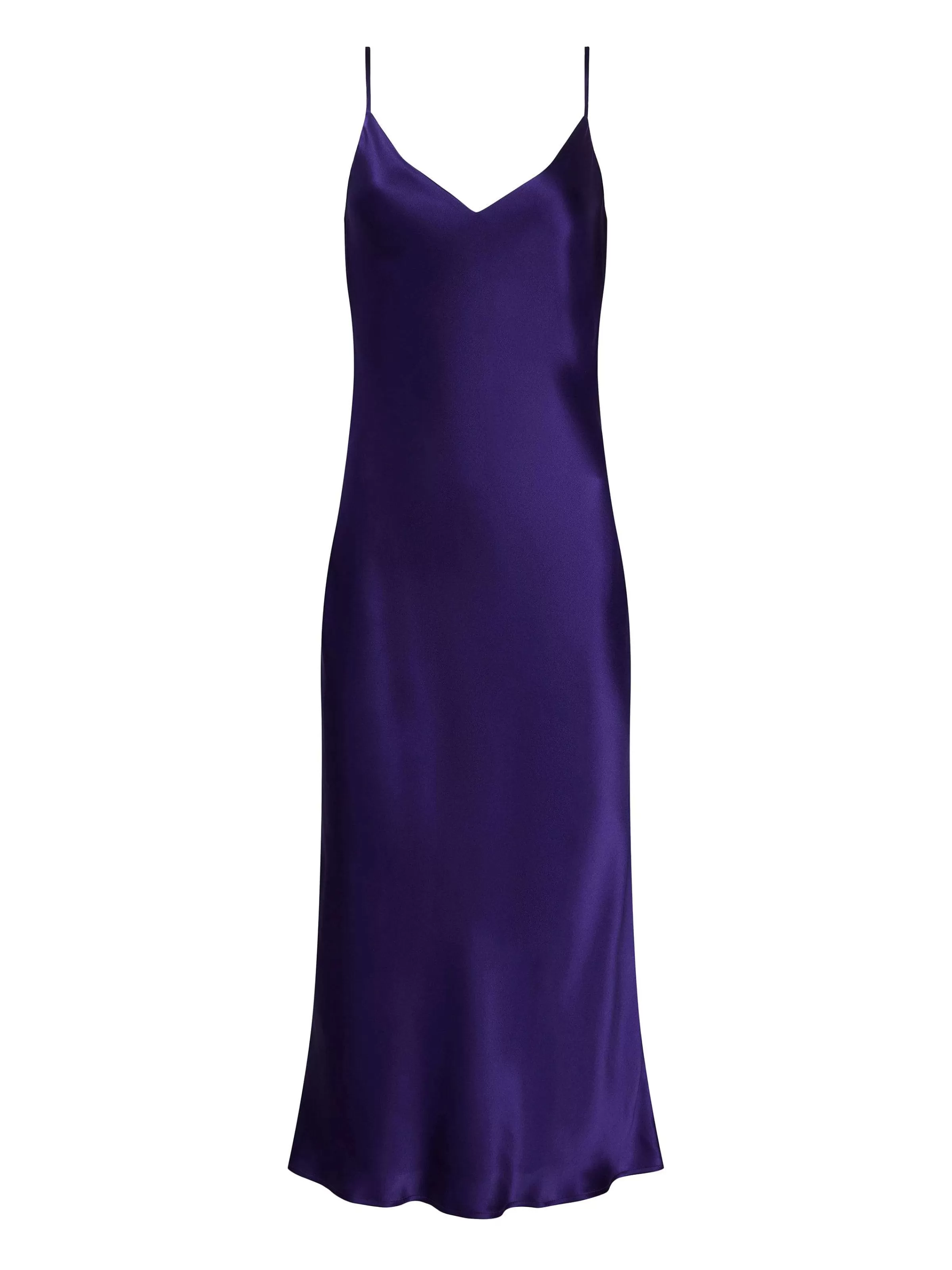 Outlet L'AGENCE Robe Nuisette En Soie Seridie Saphir Violet