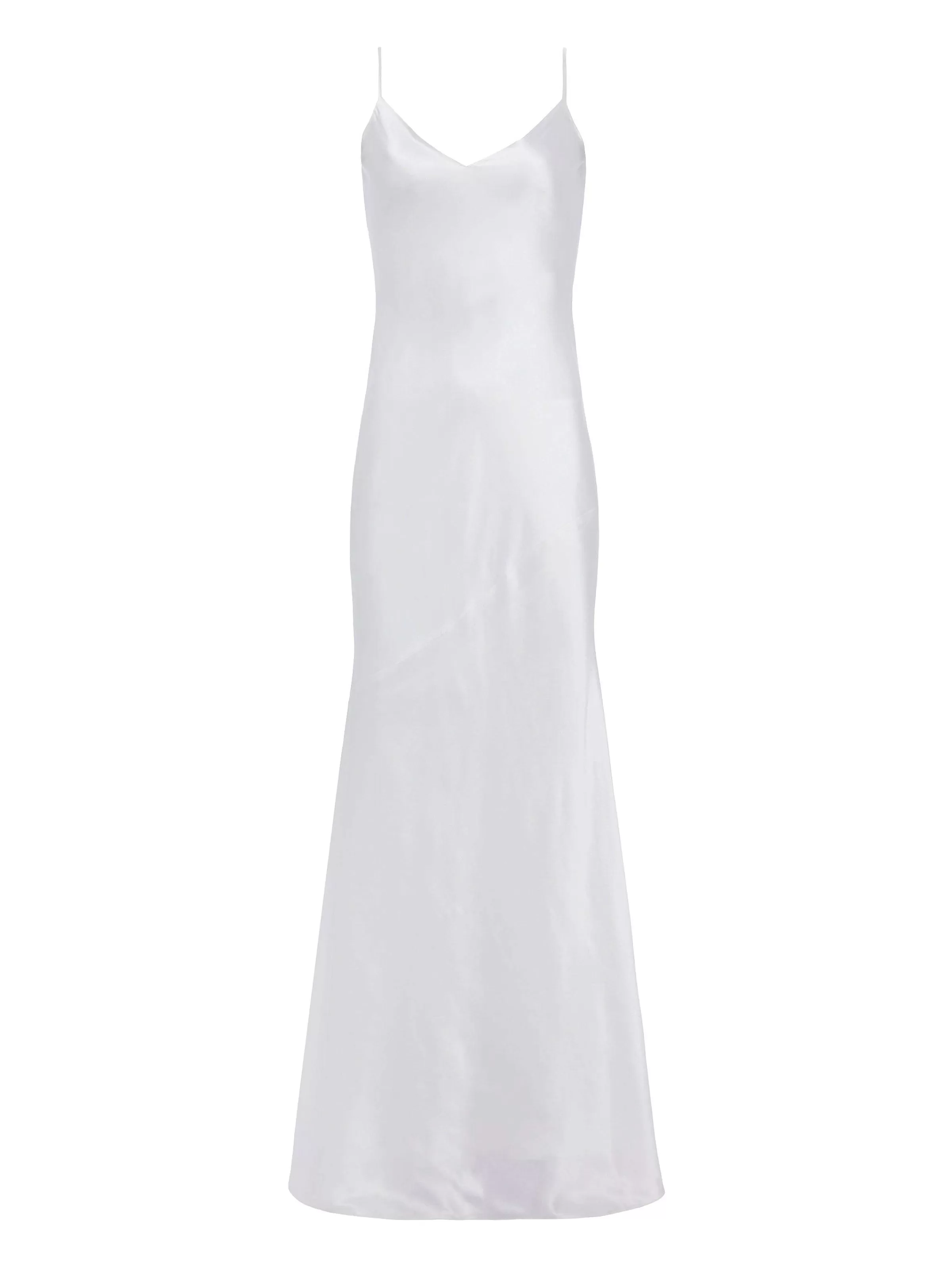 Best Sale L'AGENCE Robe Nuisette En Soie Serita Blanc