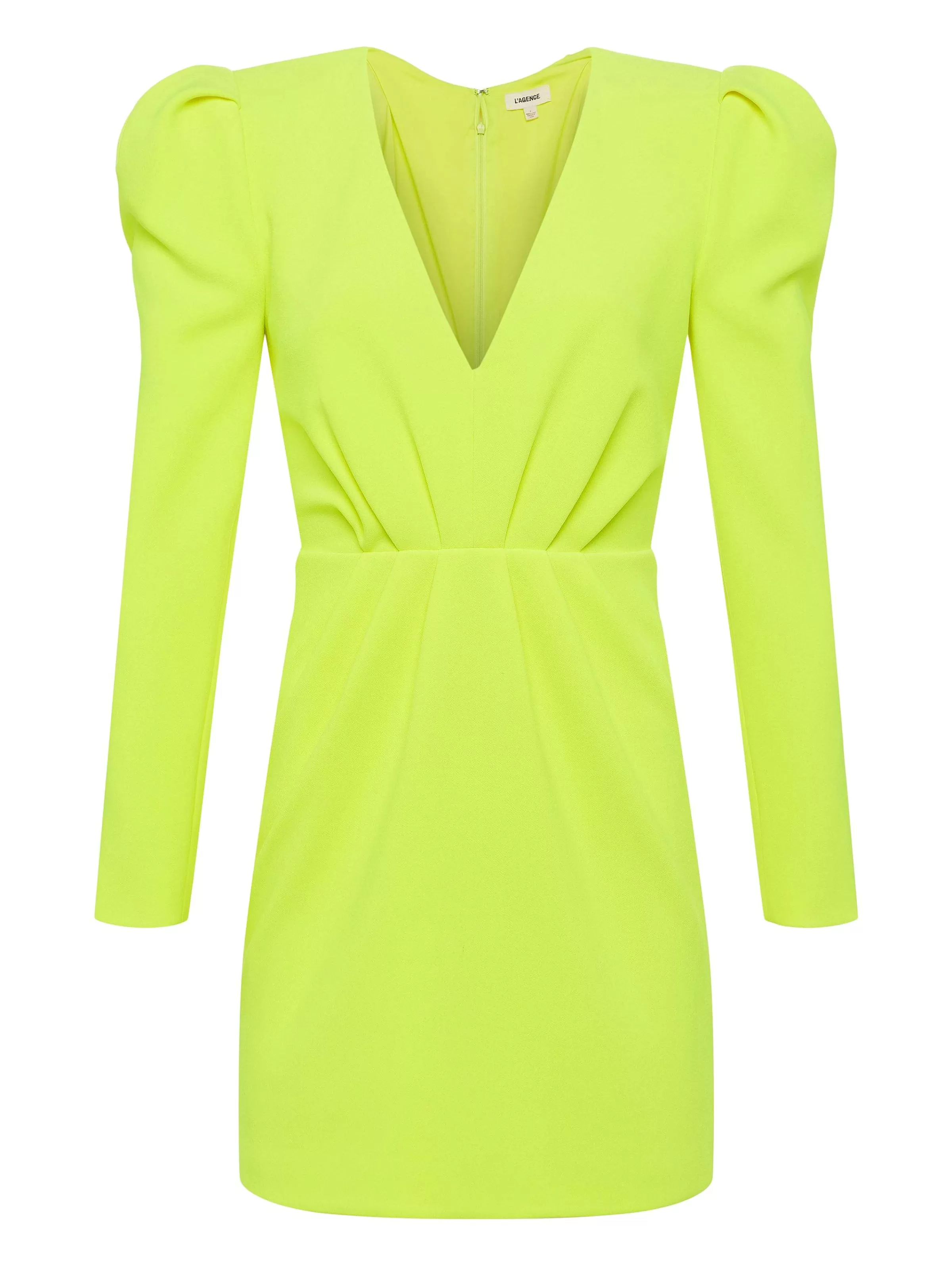 Fashion L'AGENCE Robe Plissee Sur Le Devant Linnie Agrumes Neon