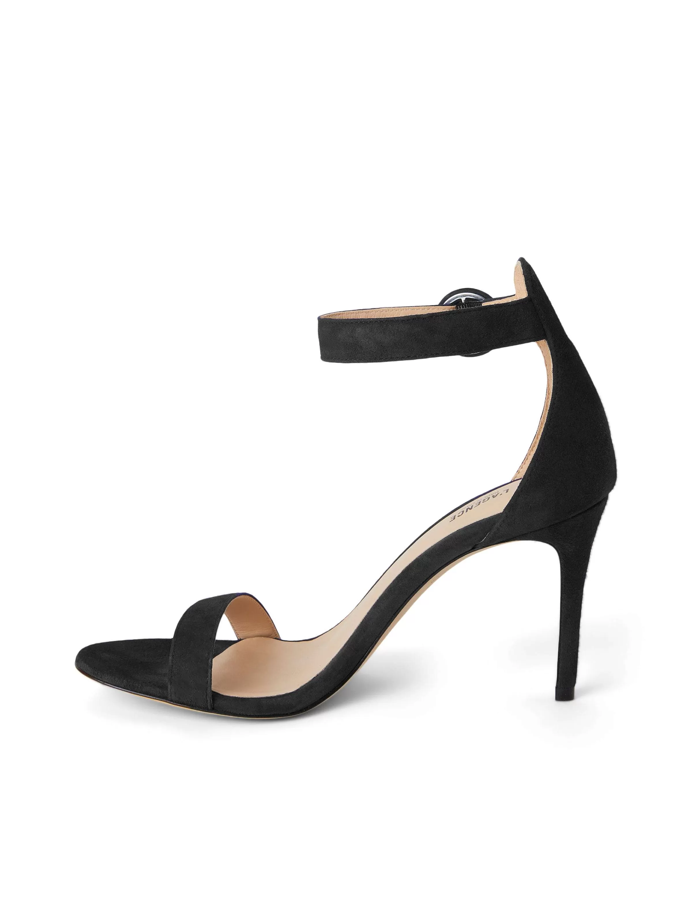 Shop L'AGENCE Sandale Gisele Suede Noir