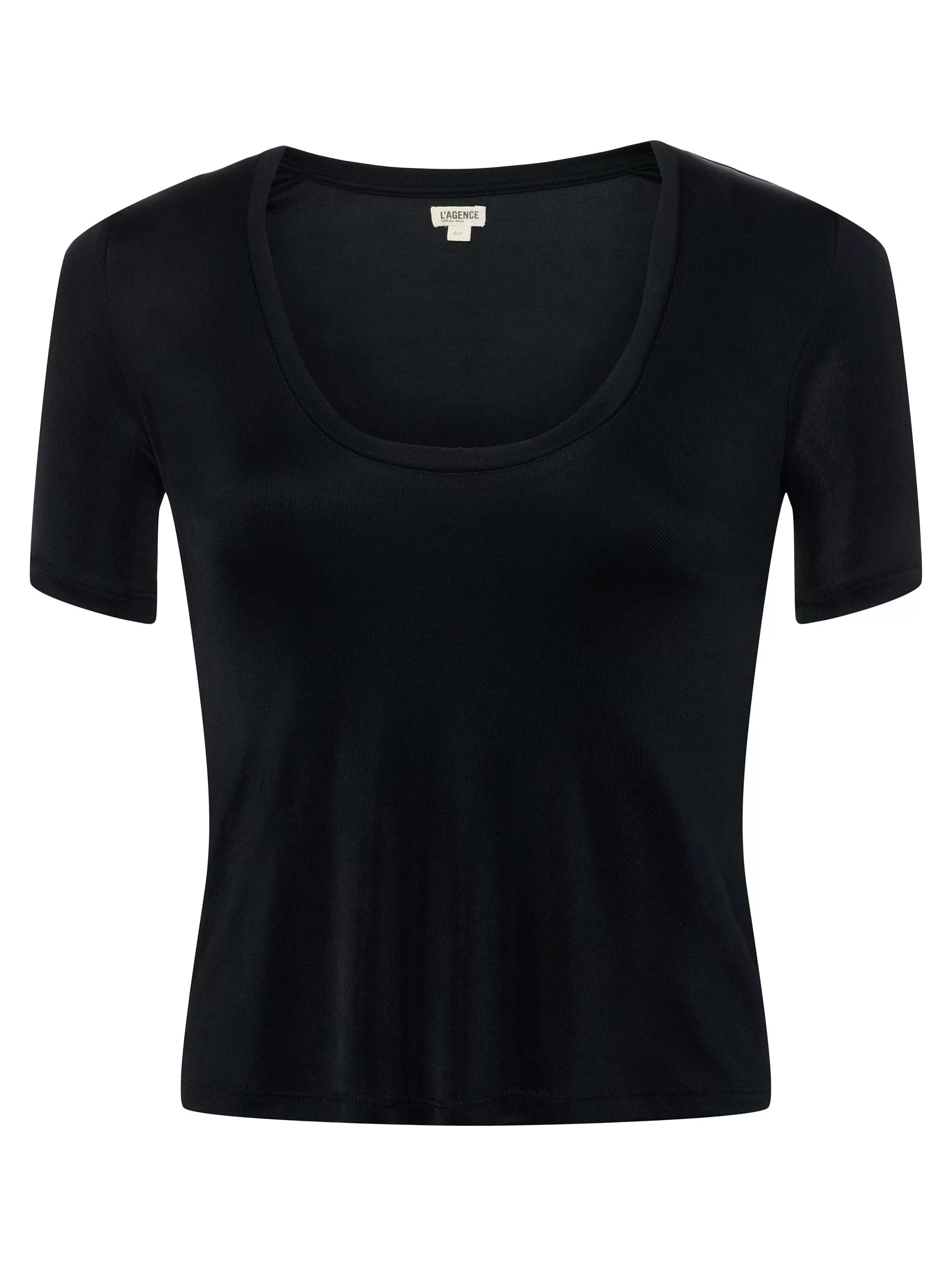 Flash Sale L'AGENCE T-Shirt A Encolure Degagee Felice Noir