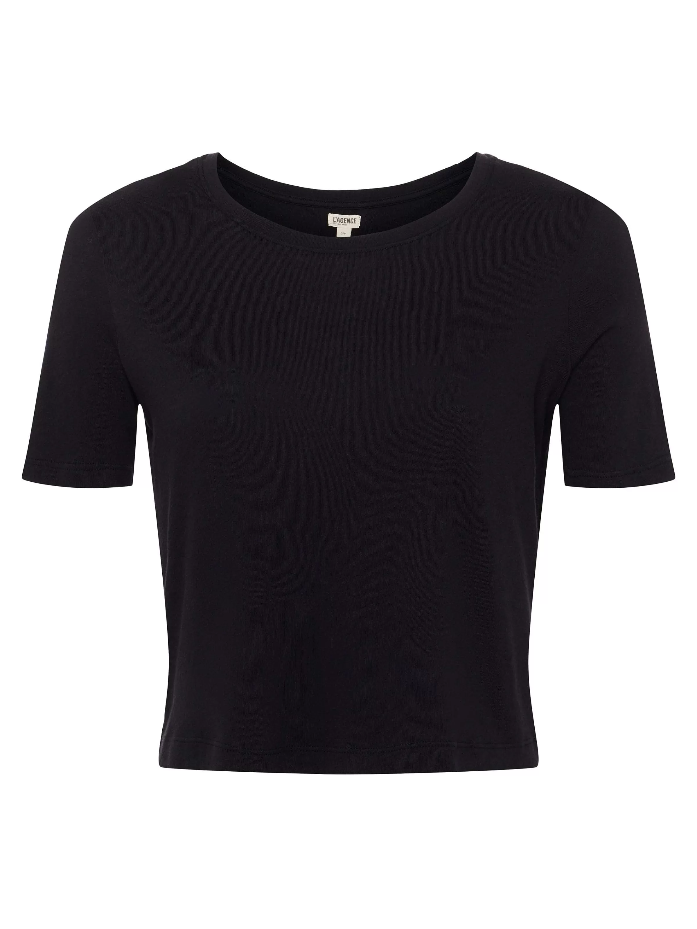 Best L'AGENCE T-Shirt Court En Coton Donna Noir