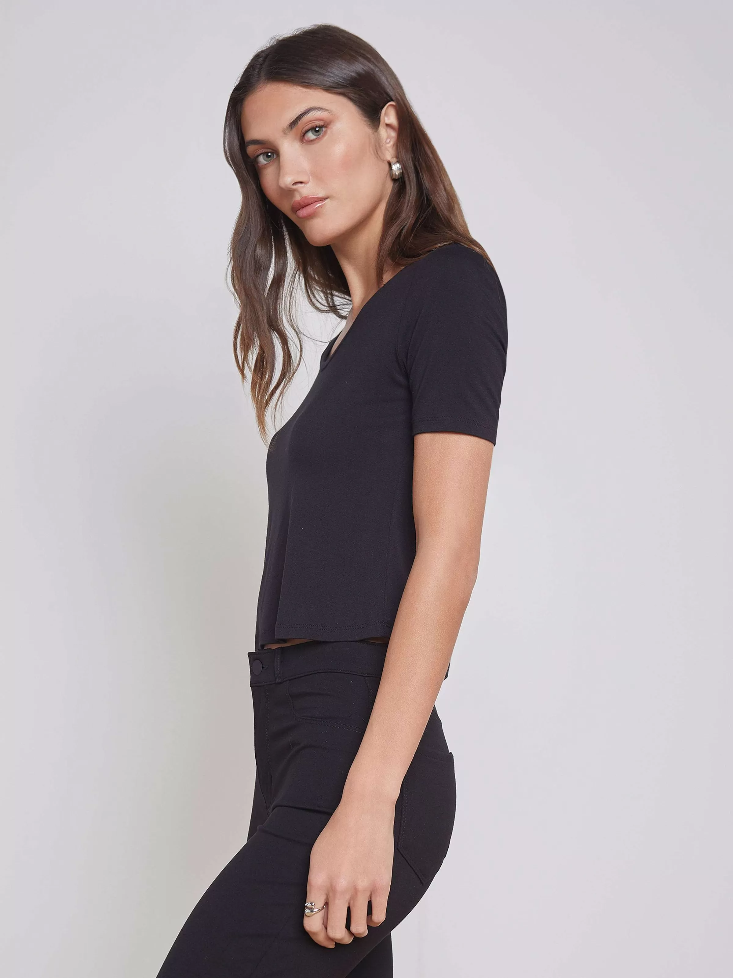 Store L'AGENCE T-Shirt Dana Noir