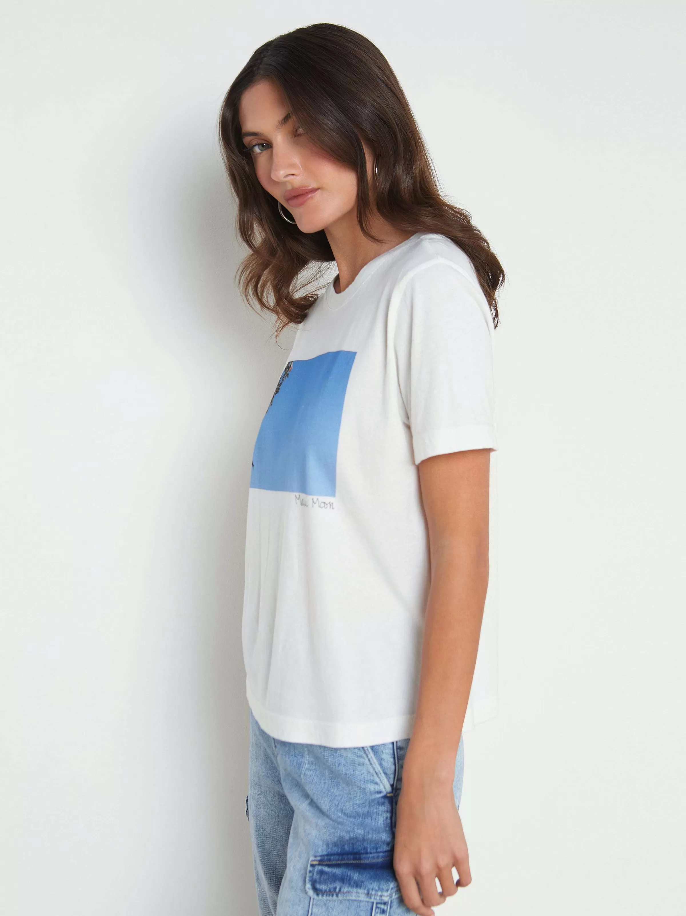 Store L'AGENCE T-Shirt Lune Leilani Maui Blanc