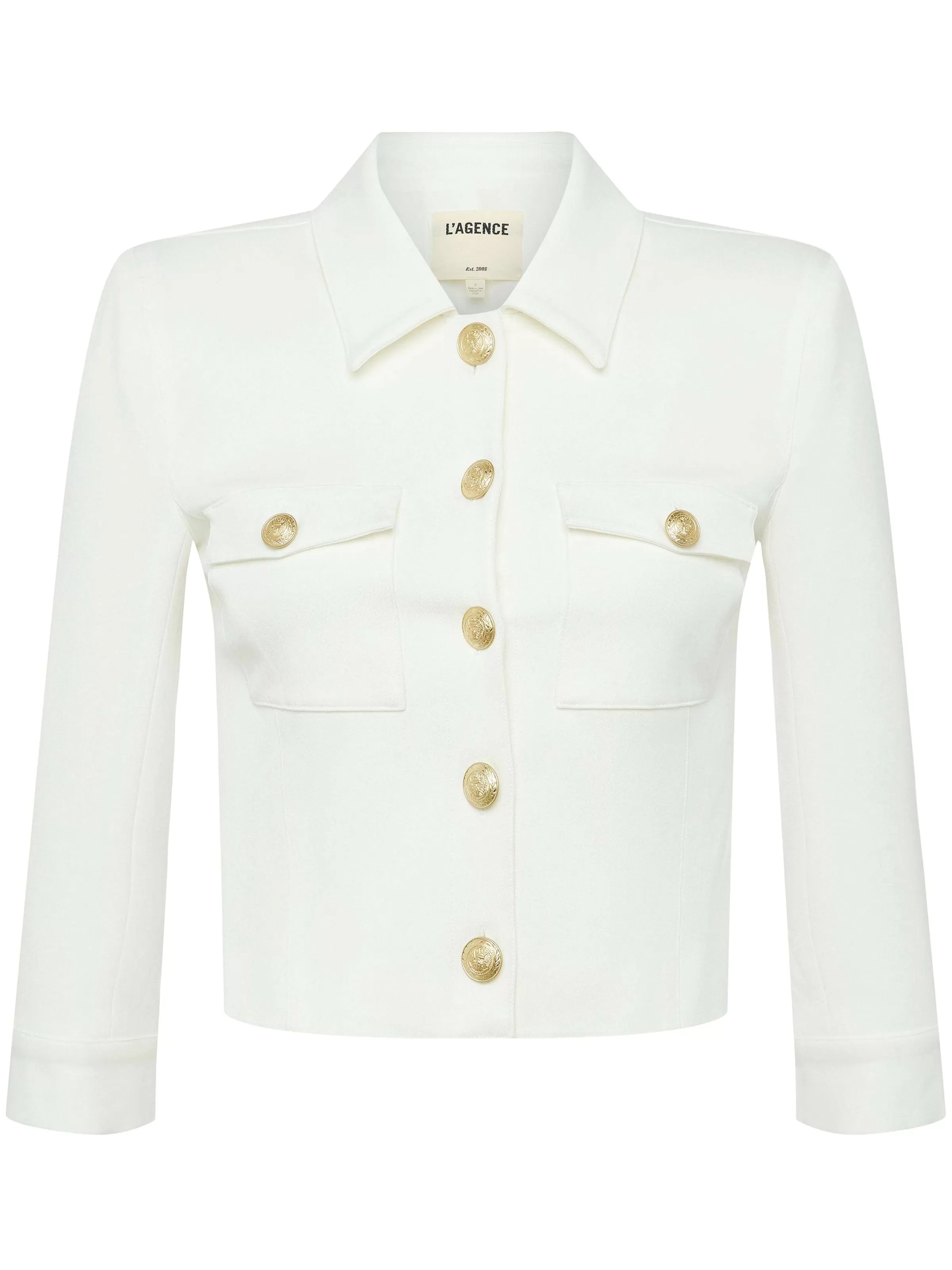 Shop L'AGENCE Veste Courte Kumi Blanc