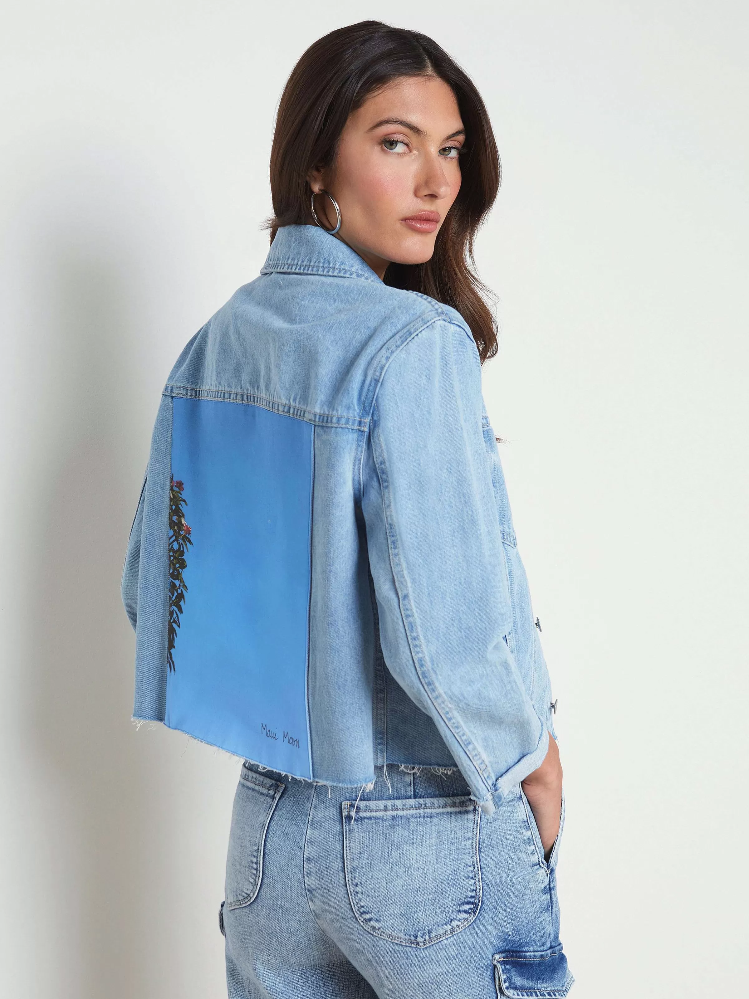 Cheap L'AGENCE Veste En Jean Ailana Maui Moon Crique