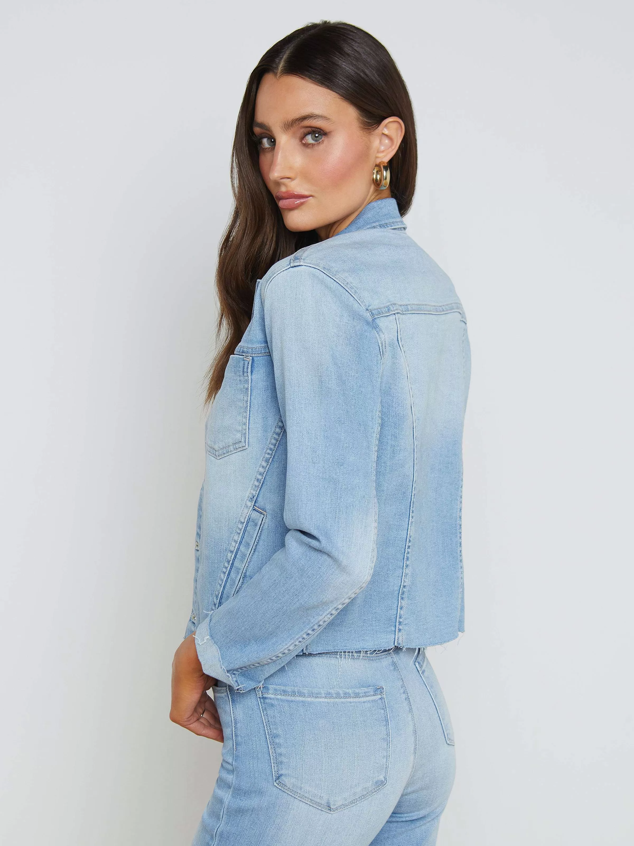 Best Sale L'AGENCE Veste En Jean Janelle Omaha