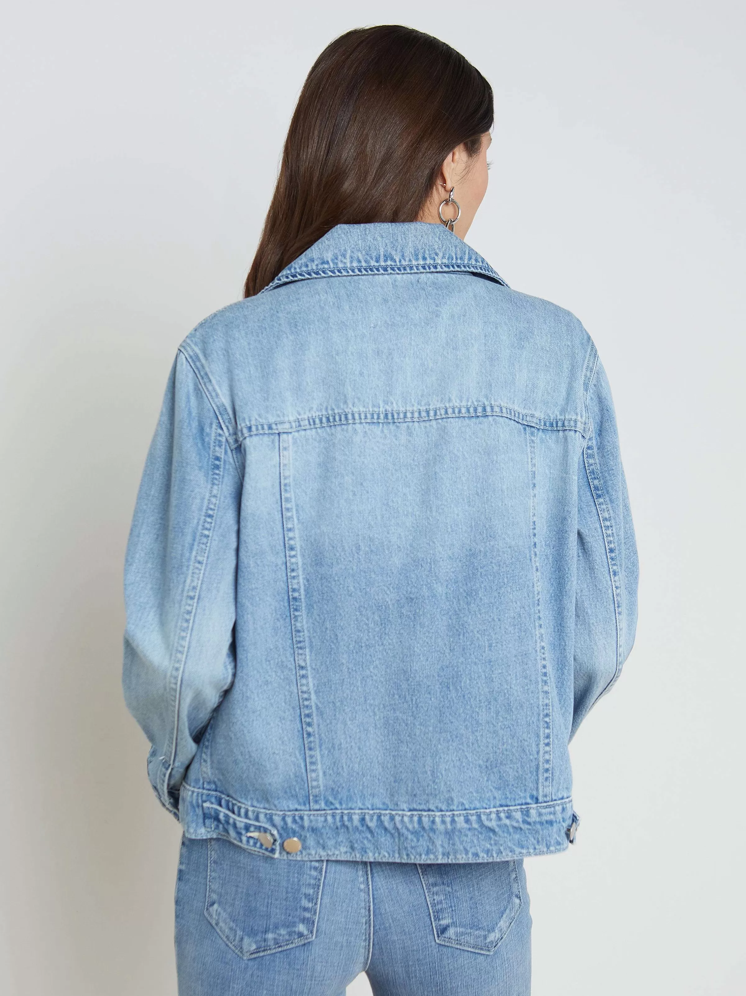 Store L'AGENCE Veste En Jean Oversize Mack Palissade